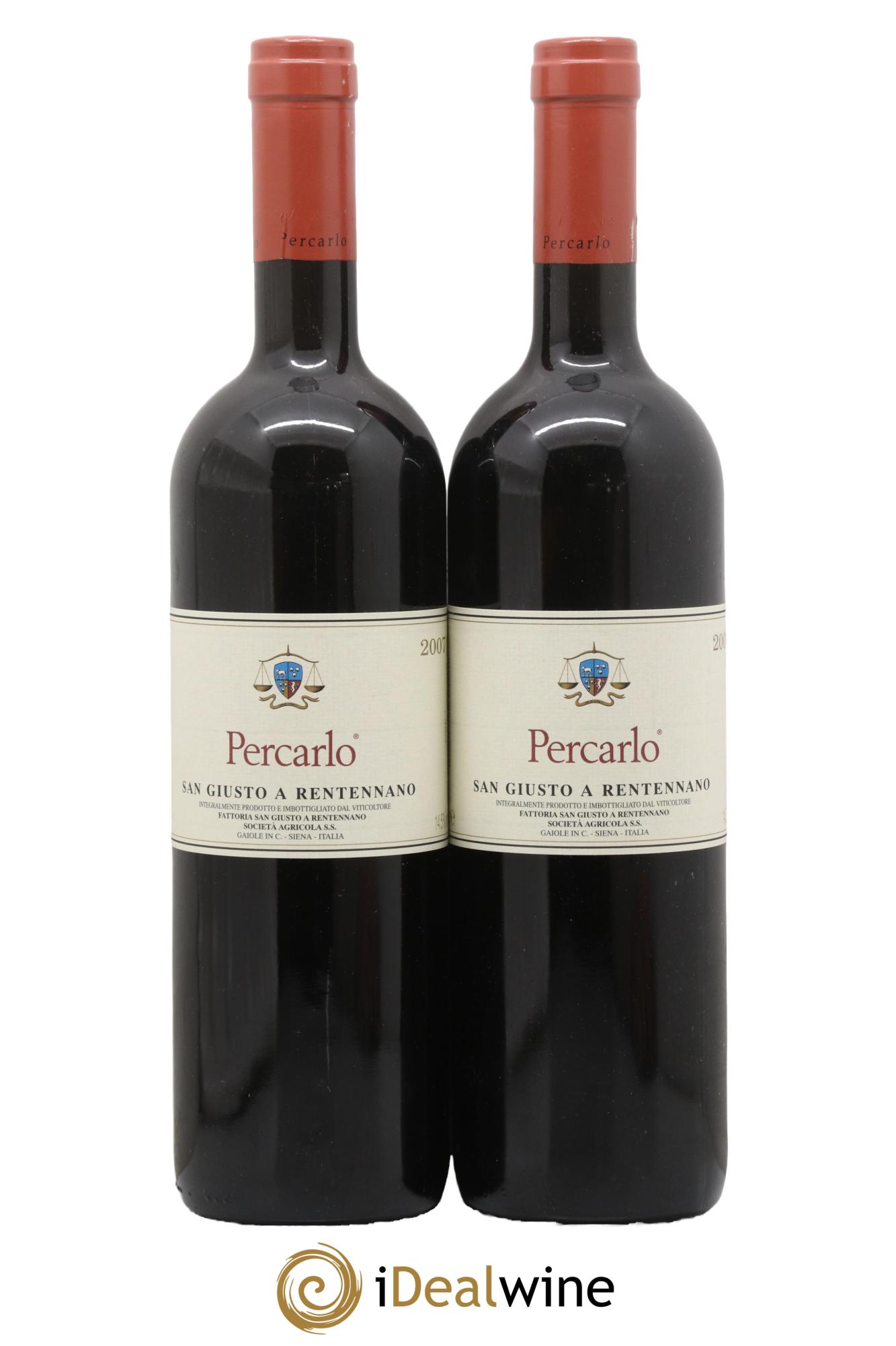 Toscana IGT San Giusto a Rentennano Percarlo Famille Martini di Cigala 2007 - Lot of 2 bottles - 0