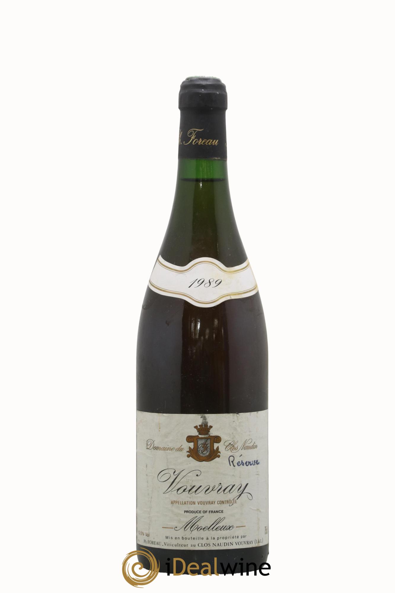 Vouvray Moelleux Clos Naudin - Philippe Foreau 1989 - Lot de 1 bouteille - 0