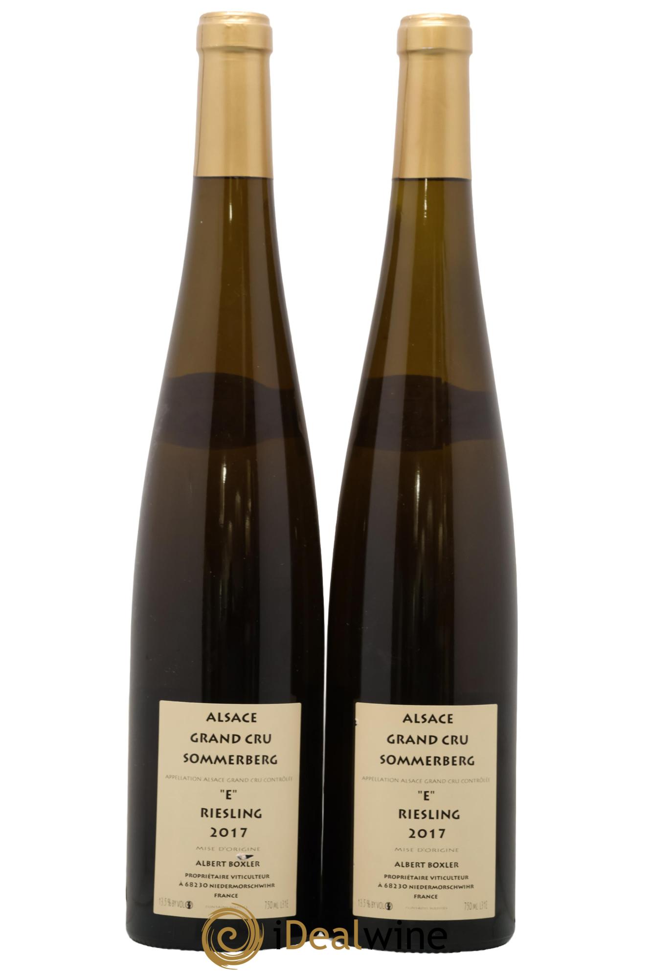 Alsace Riesling Grand Cru Sommerberg E Albert Boxler 2017 - Lot de 2 bouteilles - 1