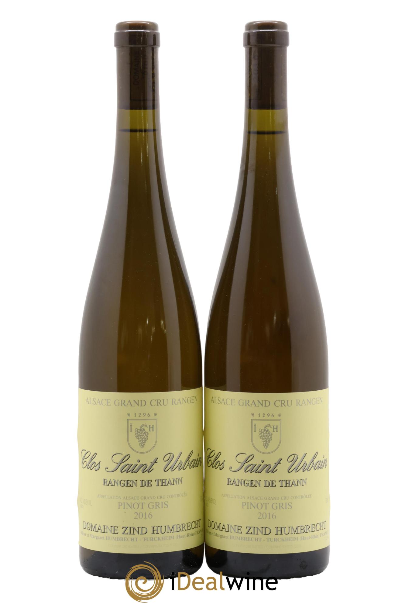 Alsace Pinot Gris Grand Cru Rangen de Thann Clos Saint-Urbain Zind-Humbrecht (Domaine) 2016 - Lot de 2 bouteilles - 0