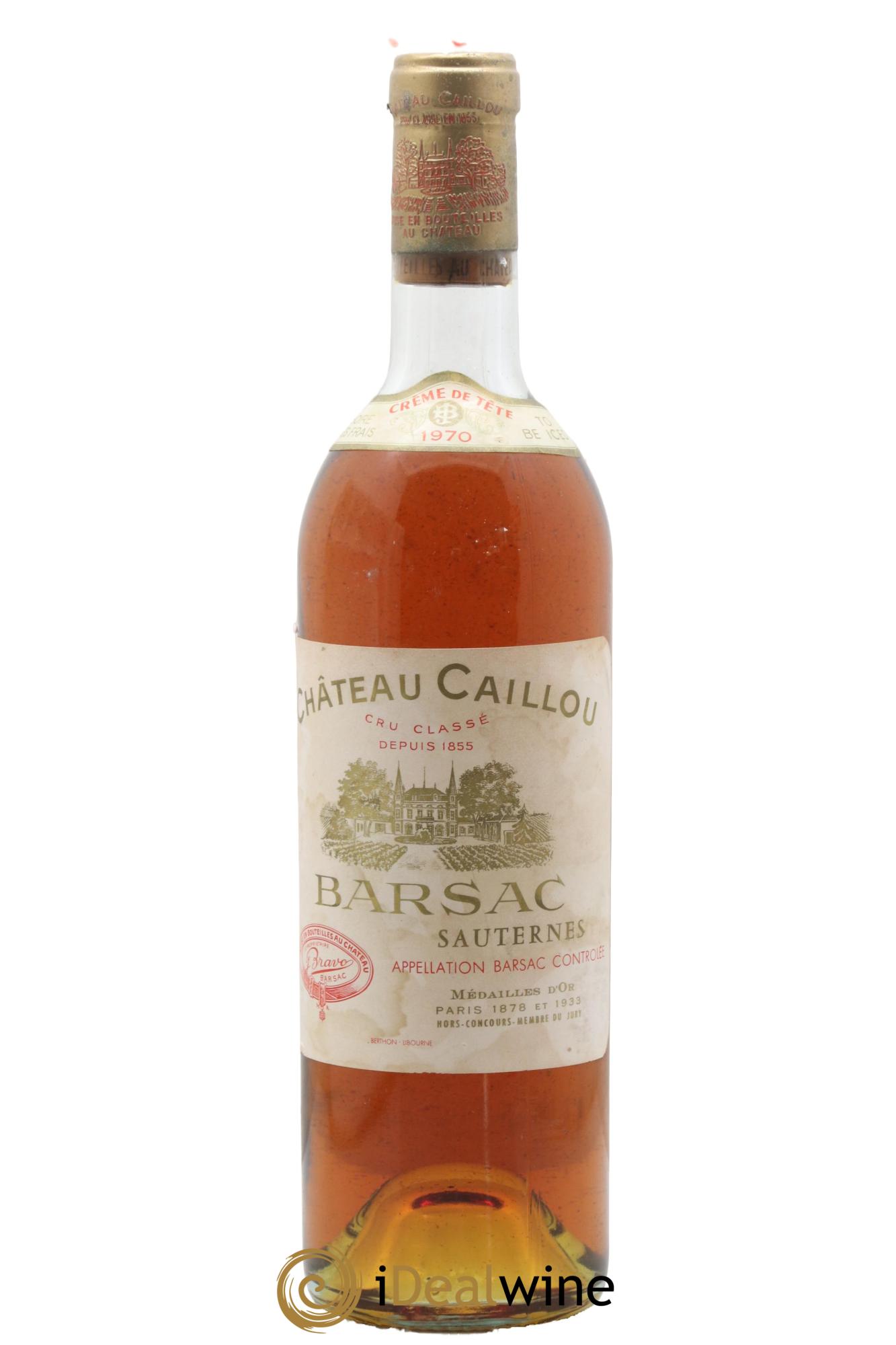 Château Caillou - Crème de Tête 2ème Grand Cru Classé 1970 - Lotto di 1 bottiglia - 0