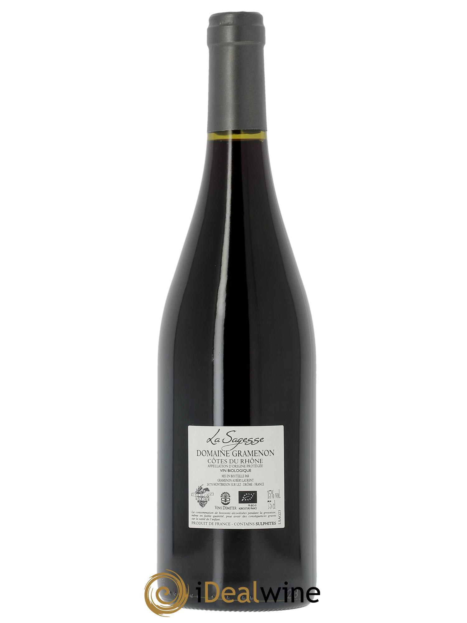 Côtes-du-Rhône La Sagesse Gramenon (Domaine)  2023 - Lotto di 1 bottiglia - 1