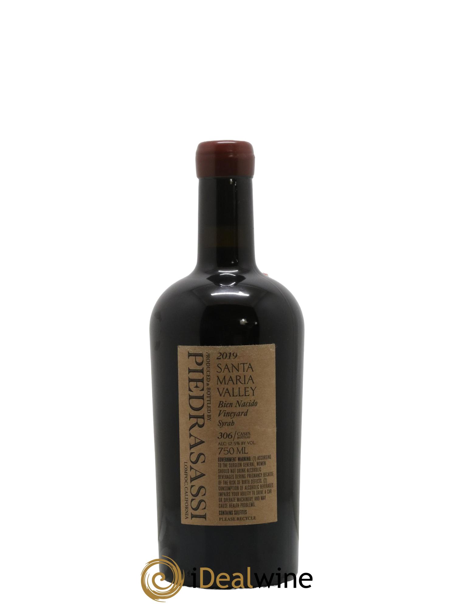 Santa Maria Valley Piedrasassi Bien Nacido Syrah Sashi Moorman 2019 - Lot de 1 bouteille - 1