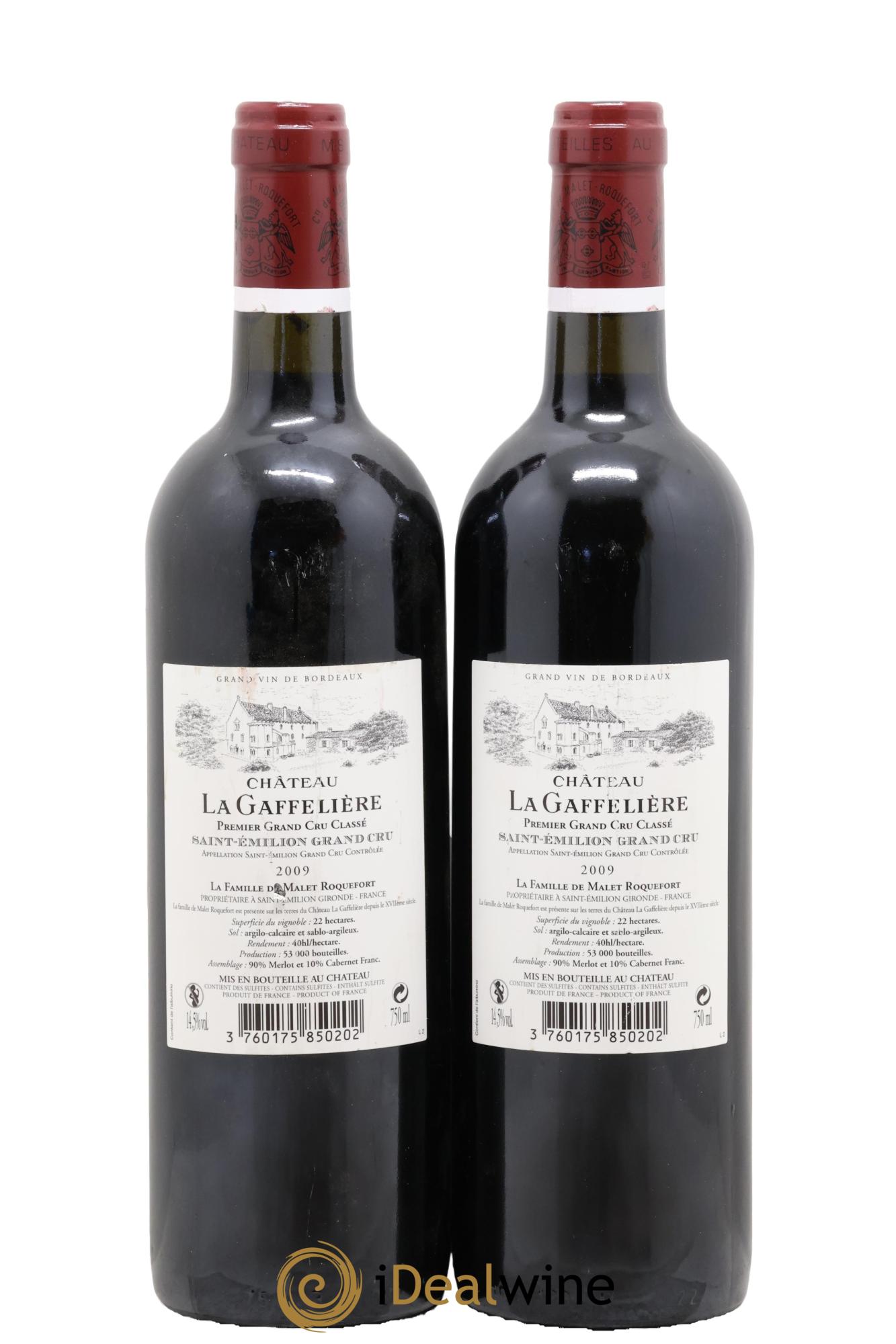 Château la Gaffelière 1er Grand Cru Classé B 2009 - Lot of 2 bottles - 1