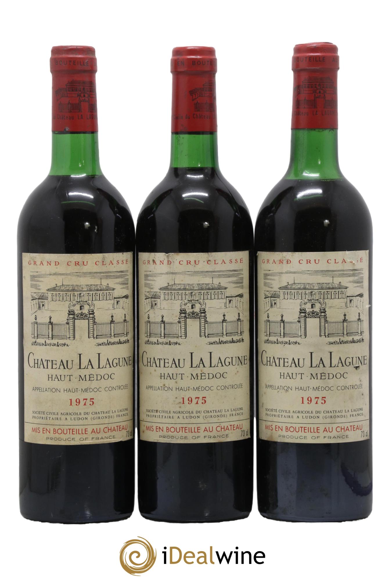 Château la Lagune 3ème Grand Cru Classé 1975 - Lot de 3 bouteilles - 0