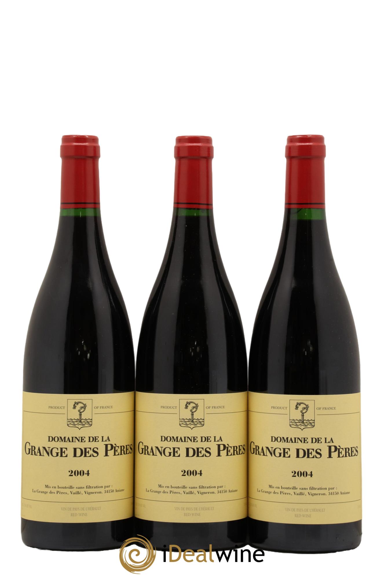 Pays d'Hérault Grange des Pères Laurent Vaillé 2004 - Lot de 3 bouteilles - 0