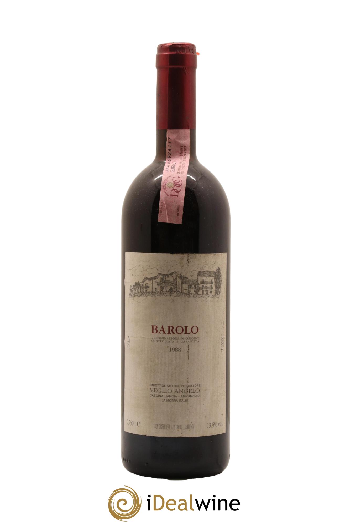 Barolo Angelo Veglio 1988 - Lot de 1 bouteille - 0