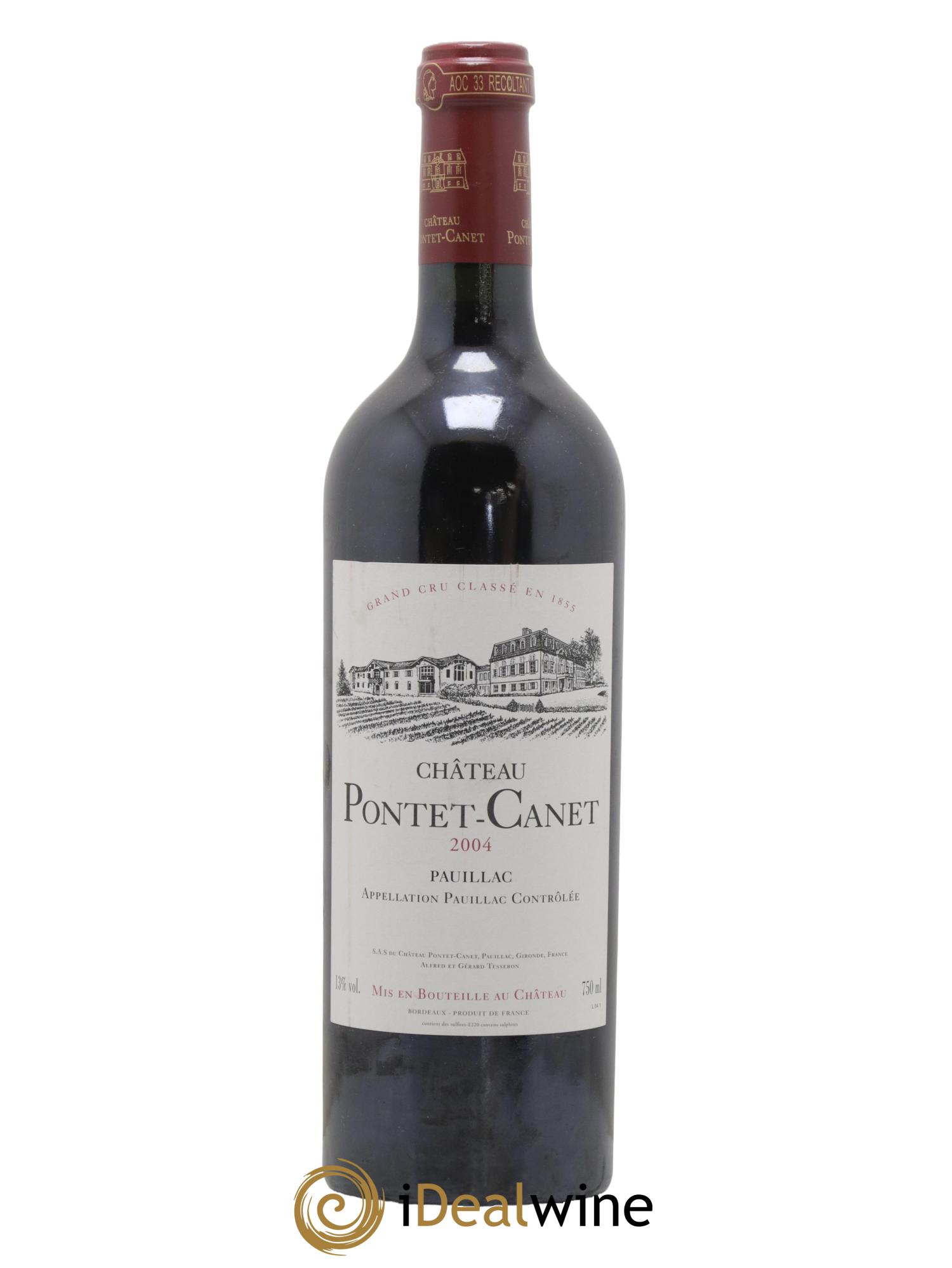 Château Pontet Canet 5ème Grand Cru Classé 2004 - Lot de 1 bouteille - 0