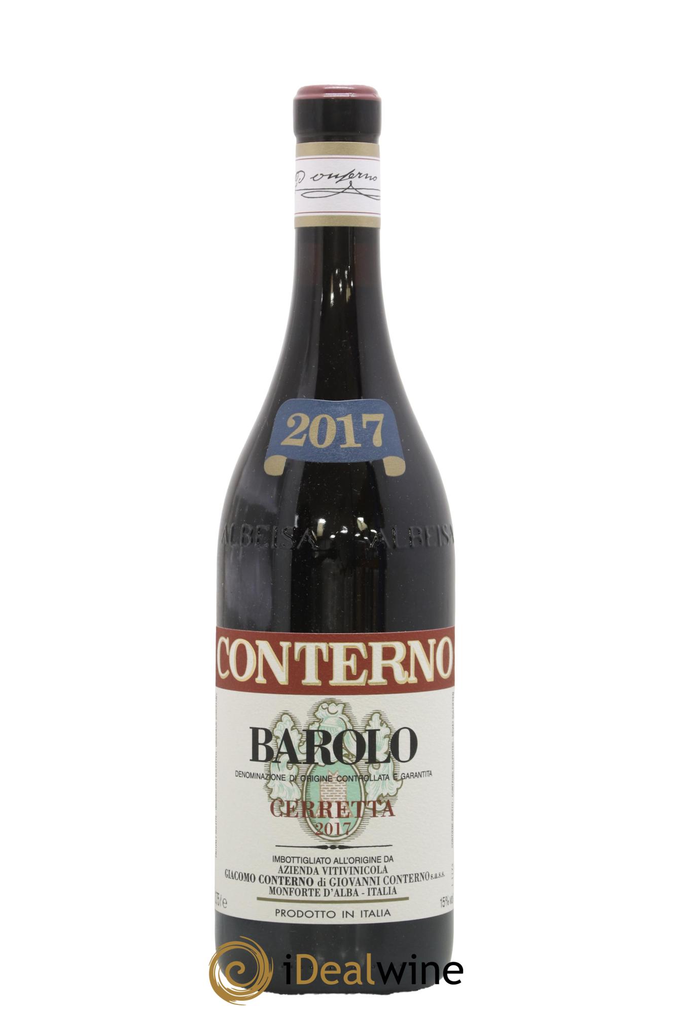 Barolo DOCG Cerretta Giacomo Conterno Cerretta Giacomo Conterno 2017 - Lot de 1 bouteille - 0