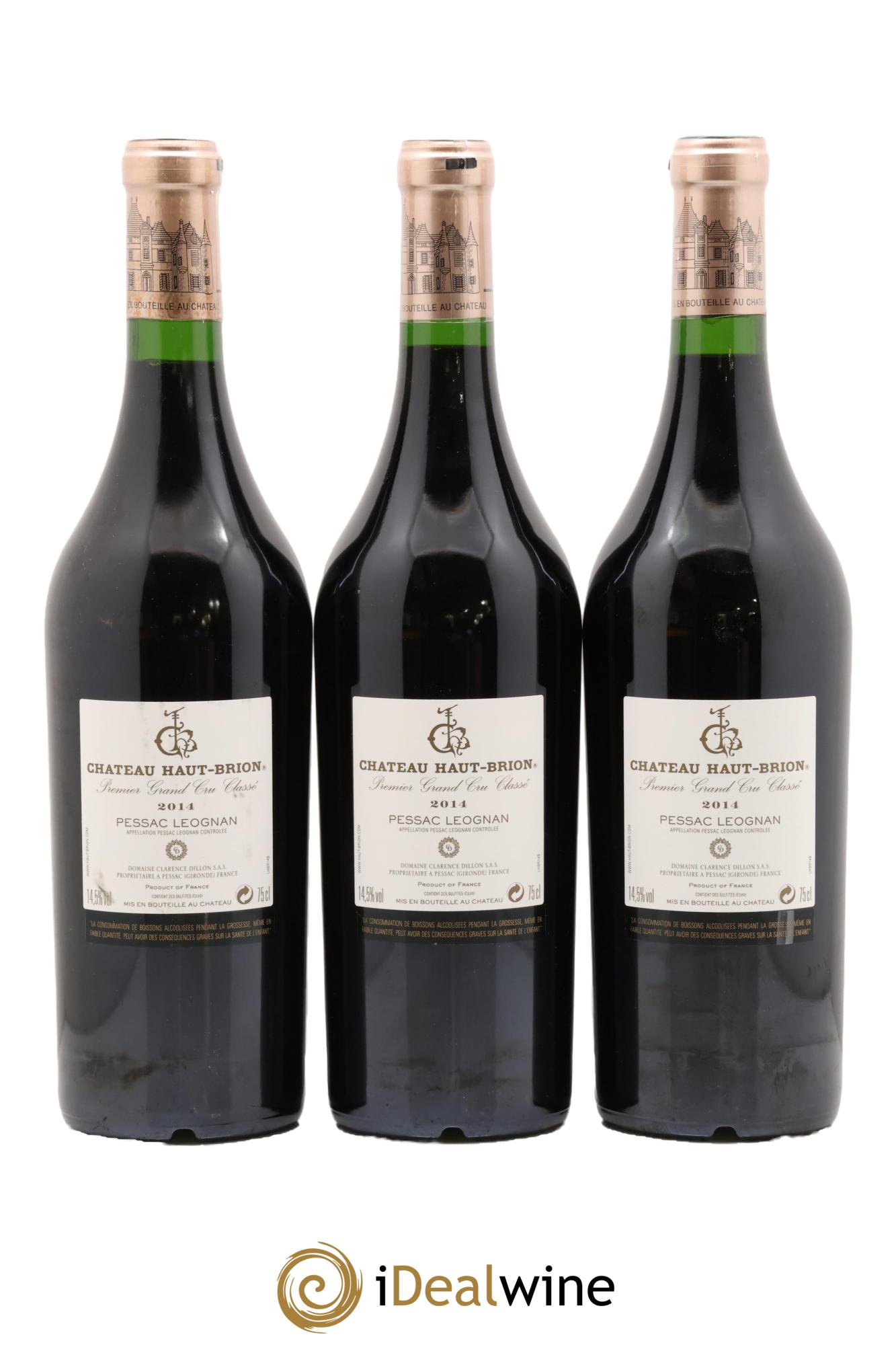 Château Haut Brion 1er Grand Cru Classé 2014 - Lot de 3 bouteilles - 1