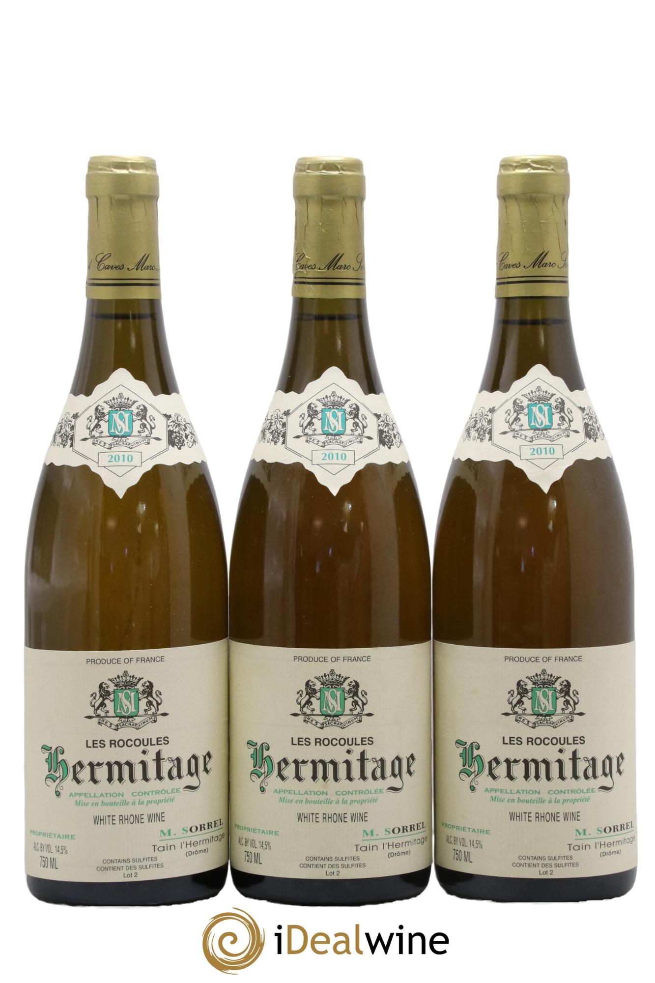 Hermitage Les Rocoules Marc Sorrel  2010 - Lotto di 3 bottiglie - 0