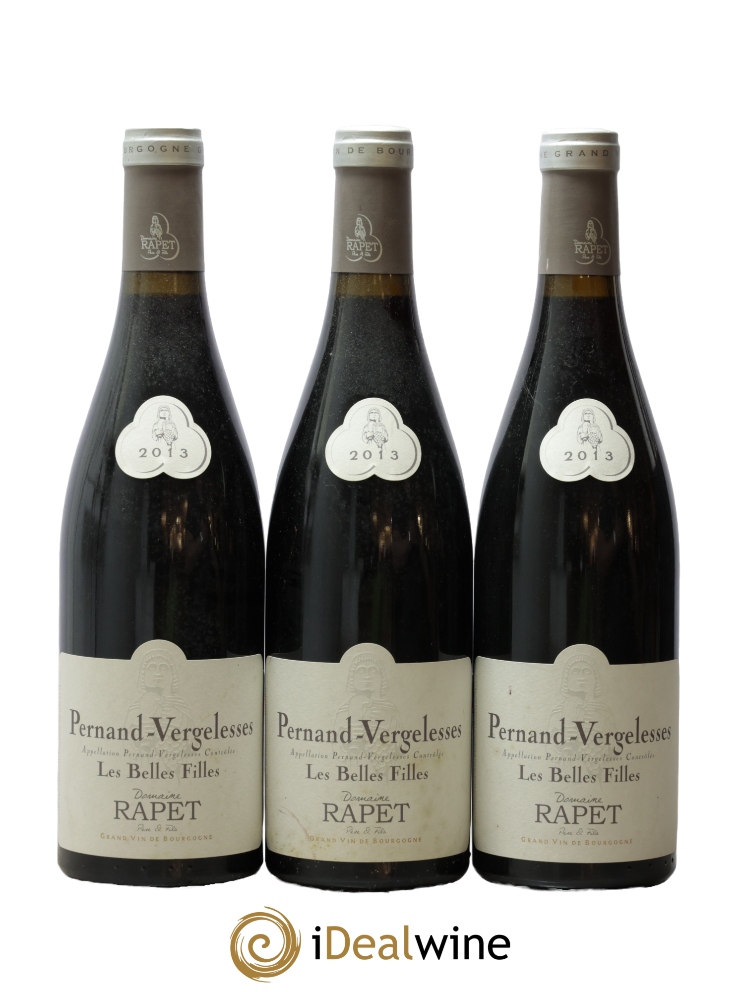 Pernand-Vergelesses Les Belles Filles Rapet Père & Fils 2013 - Lot de 3 bouteilles - 0