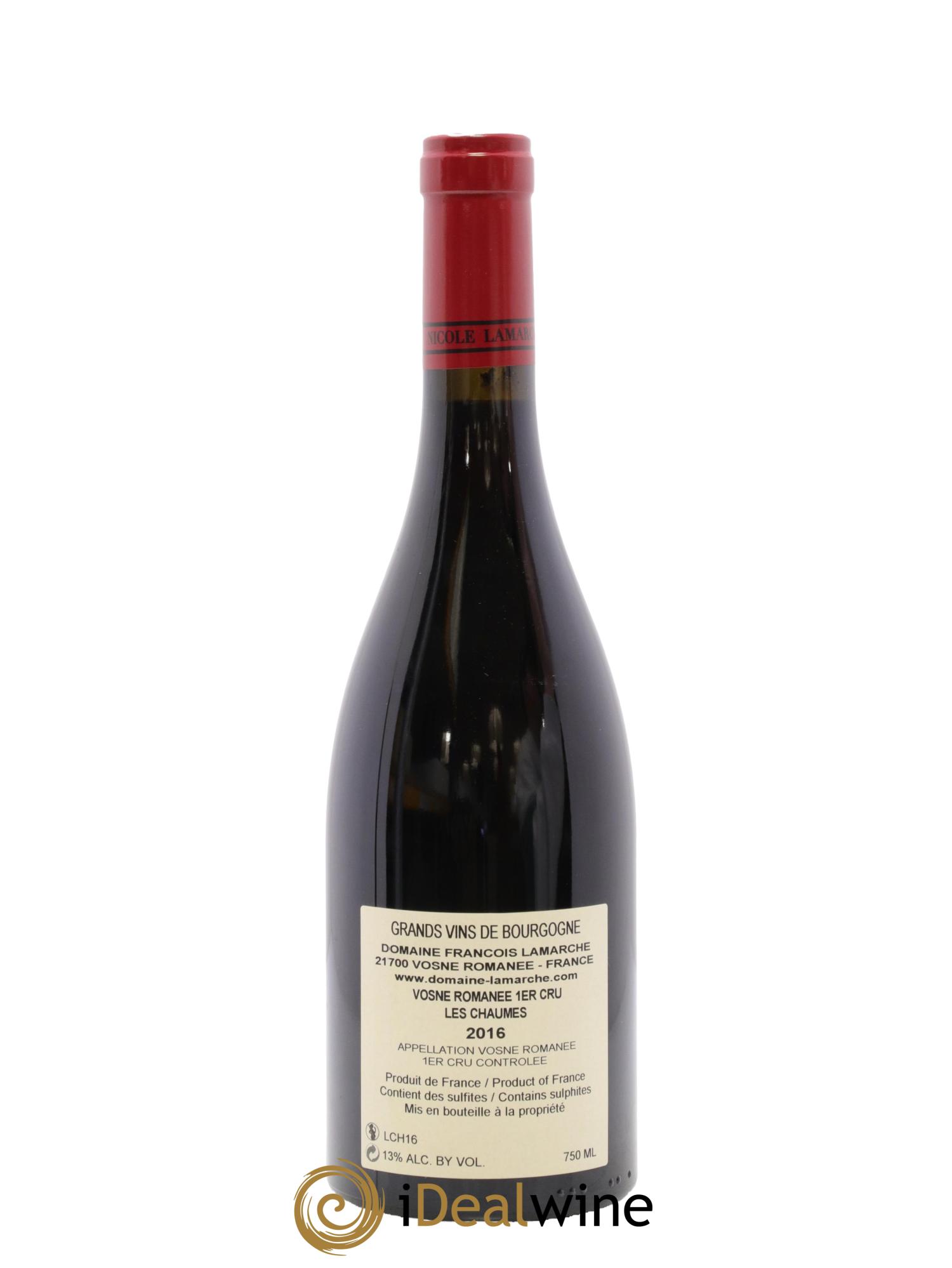 Vosne-Romanée 1er Cru Les Chaumes Lamarche (Domaine) 2016 - Lot de 1 bouteille - 1
