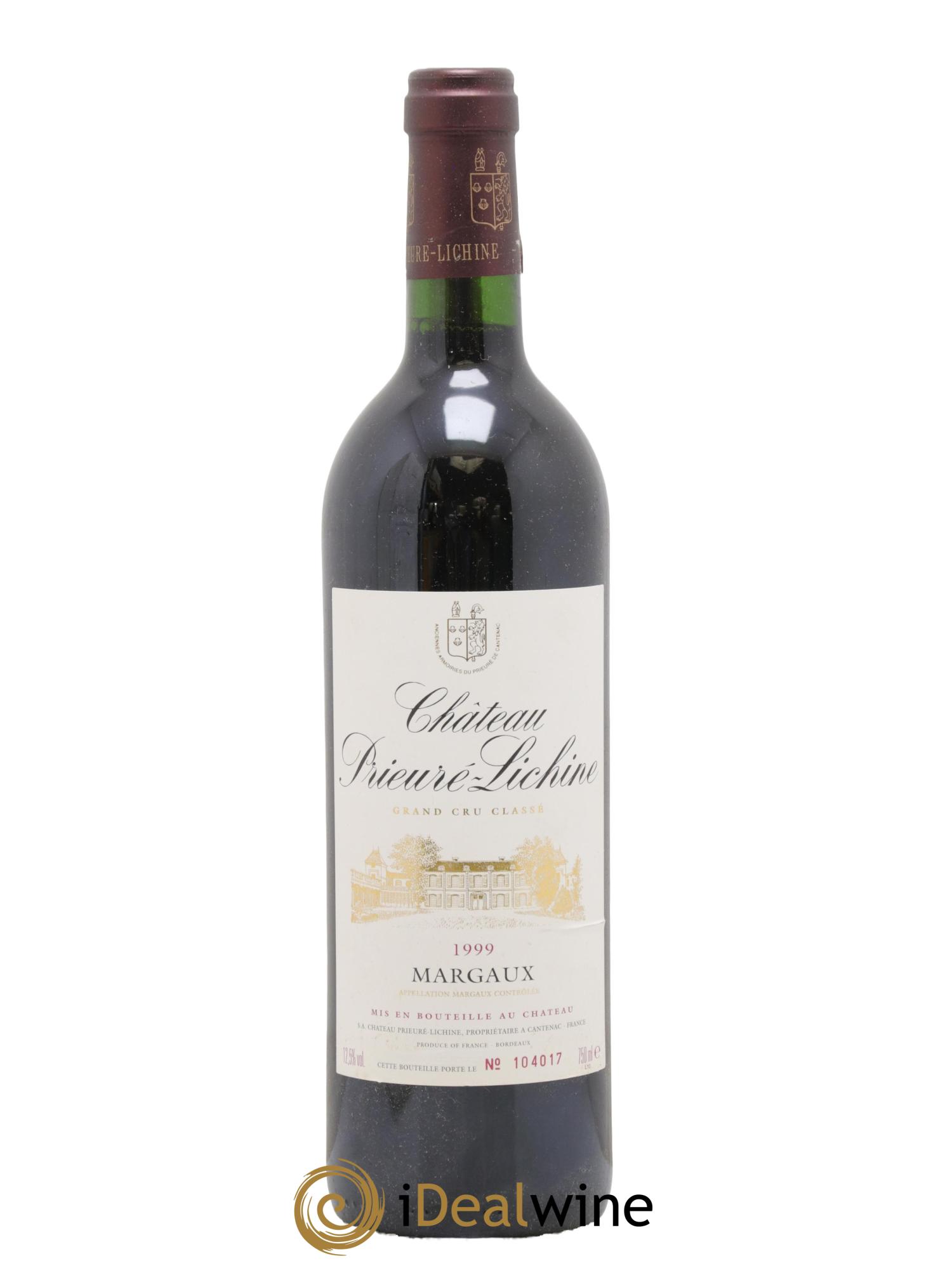 Château Prieuré Lichine 4ème Grand Cru Classé 1999 - Lot of 1 bottle - 0