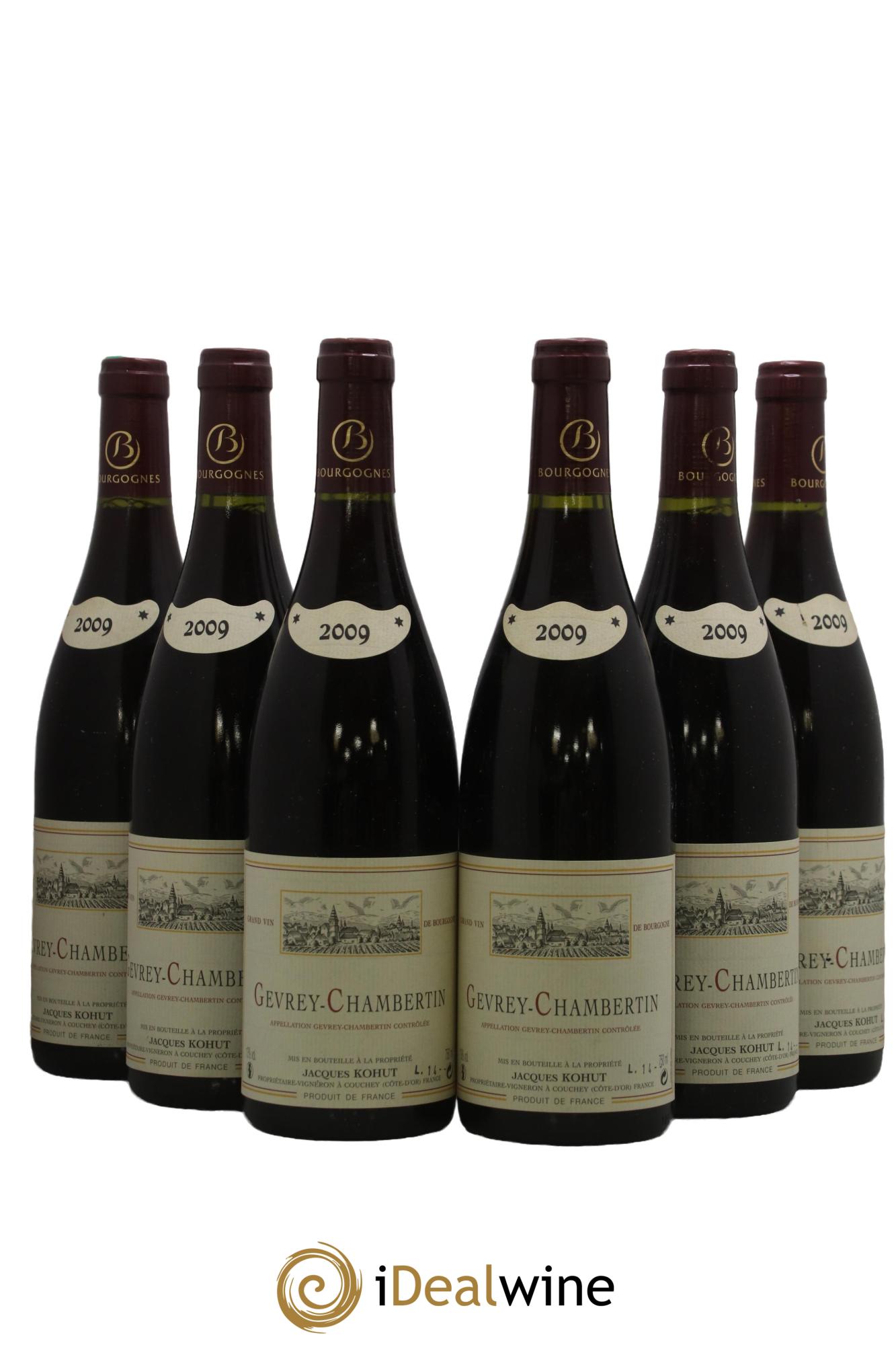 Gevrey-Chambertin Jacques Kohut 2009 - Posten von 6 Flaschen - 0