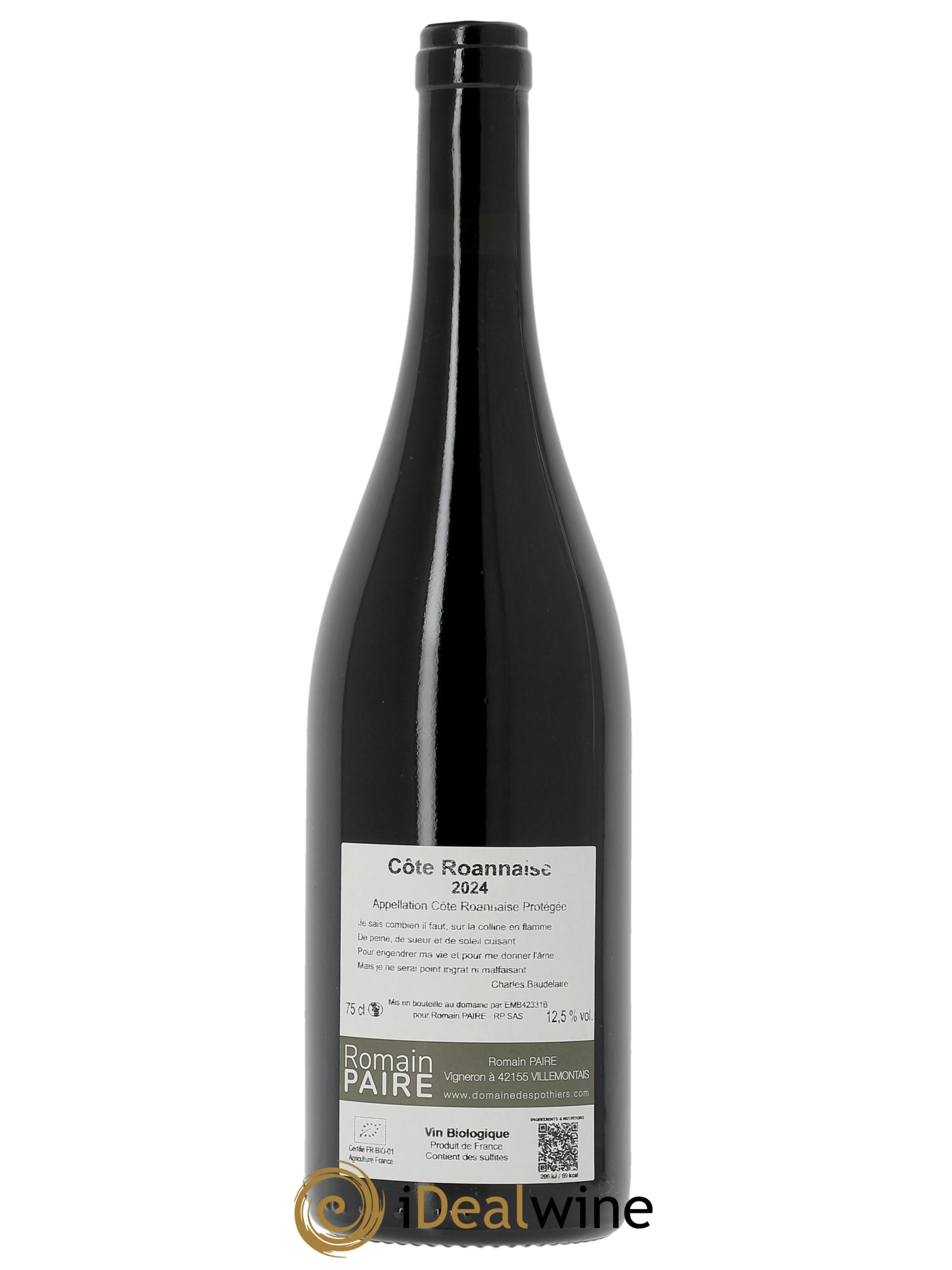 Côte Roannaise La Colline en Flamme Domaine des Pothiers 2024 - Lot de 1 bouteille - 1