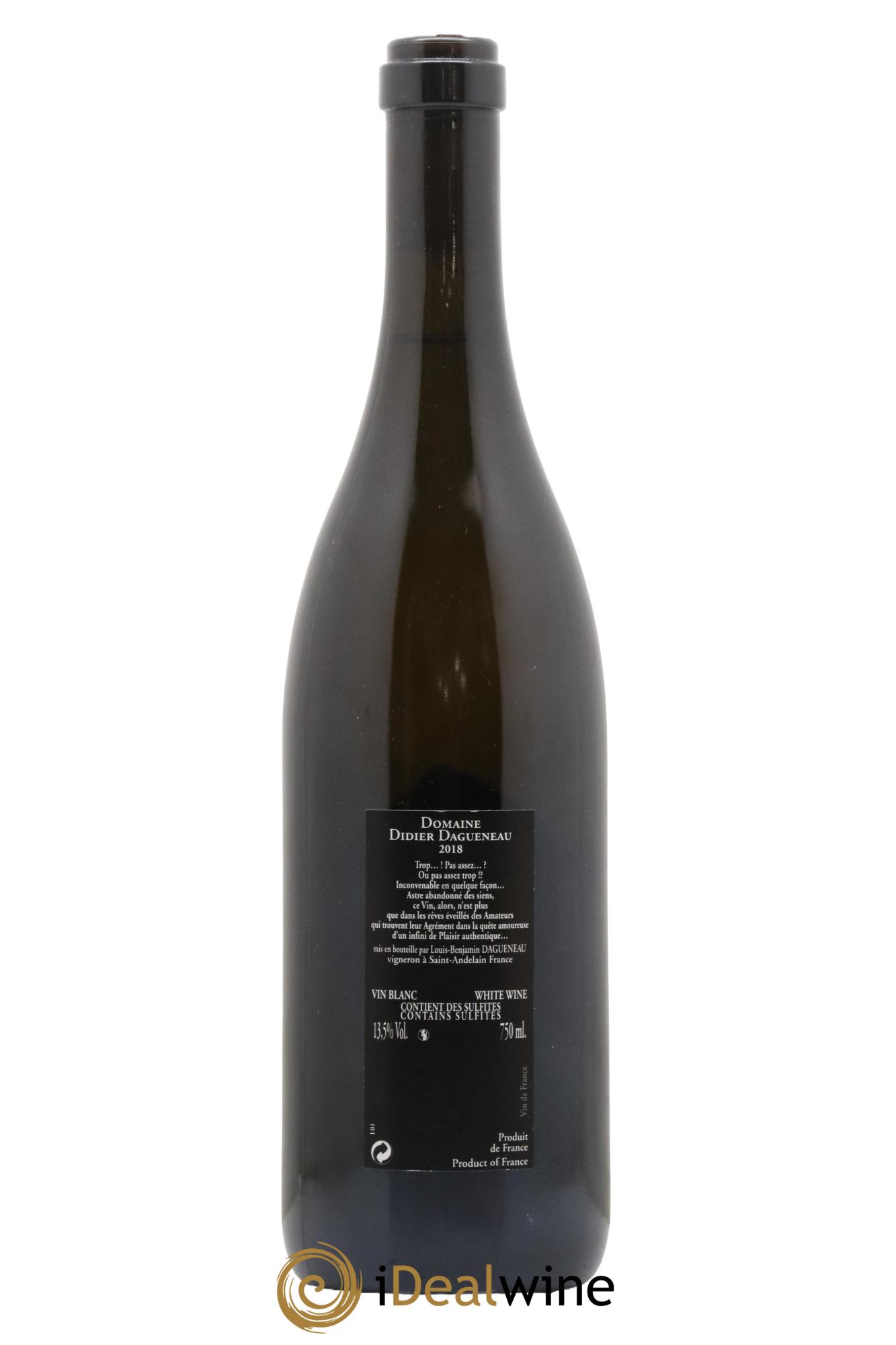 Vin de France (anciennement Pouilly-Fumé) Silex Dagueneau (Domaine Didier - Louis-Benjamin) 2018 - Lot de 1 bouteille - 1