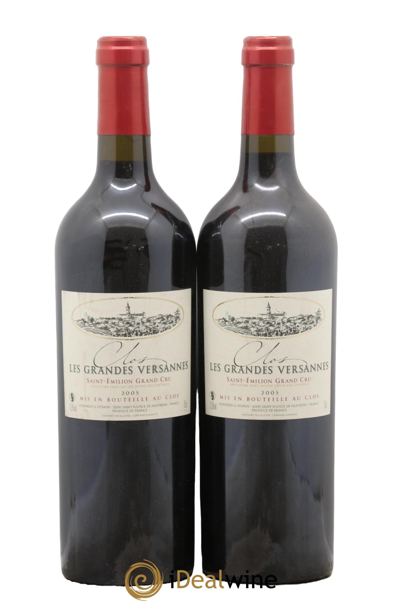 Saint-Émilion Clos des Grandes Versannes 2005 - Lot de 2 bouteilles - 0