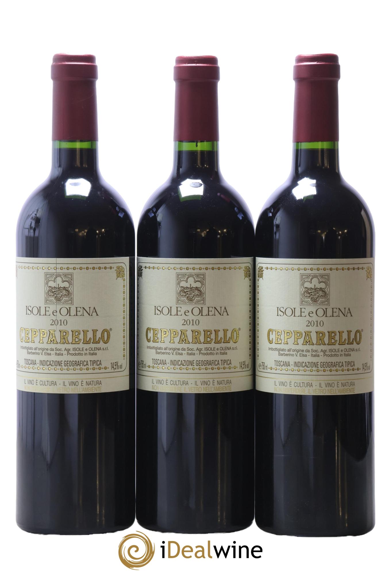 Toscana IGT Cepparello Isole e olena 2010 - Lotto di 3 bottiglie - 0