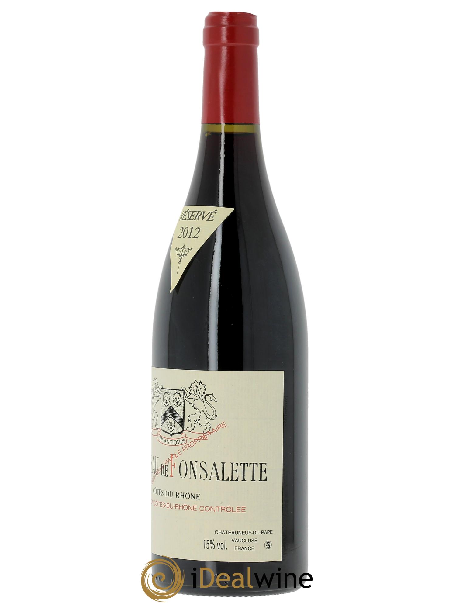 Côtes-du-Rhône Cuvée Syrah Château de Fonsalette 2012 - Posten von 1 Flasche - 2