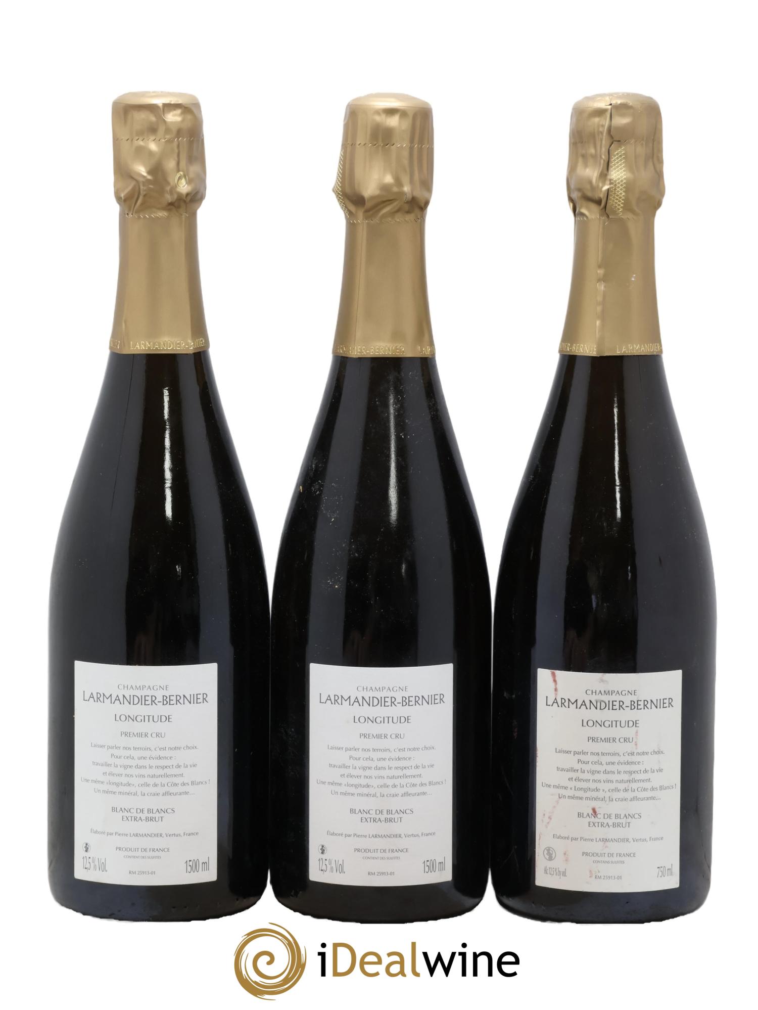 Longitude Blanc de Blancs 1er Cru Extra-Brut Larmandier-Bernier - Lot of 3 bottles - 1
