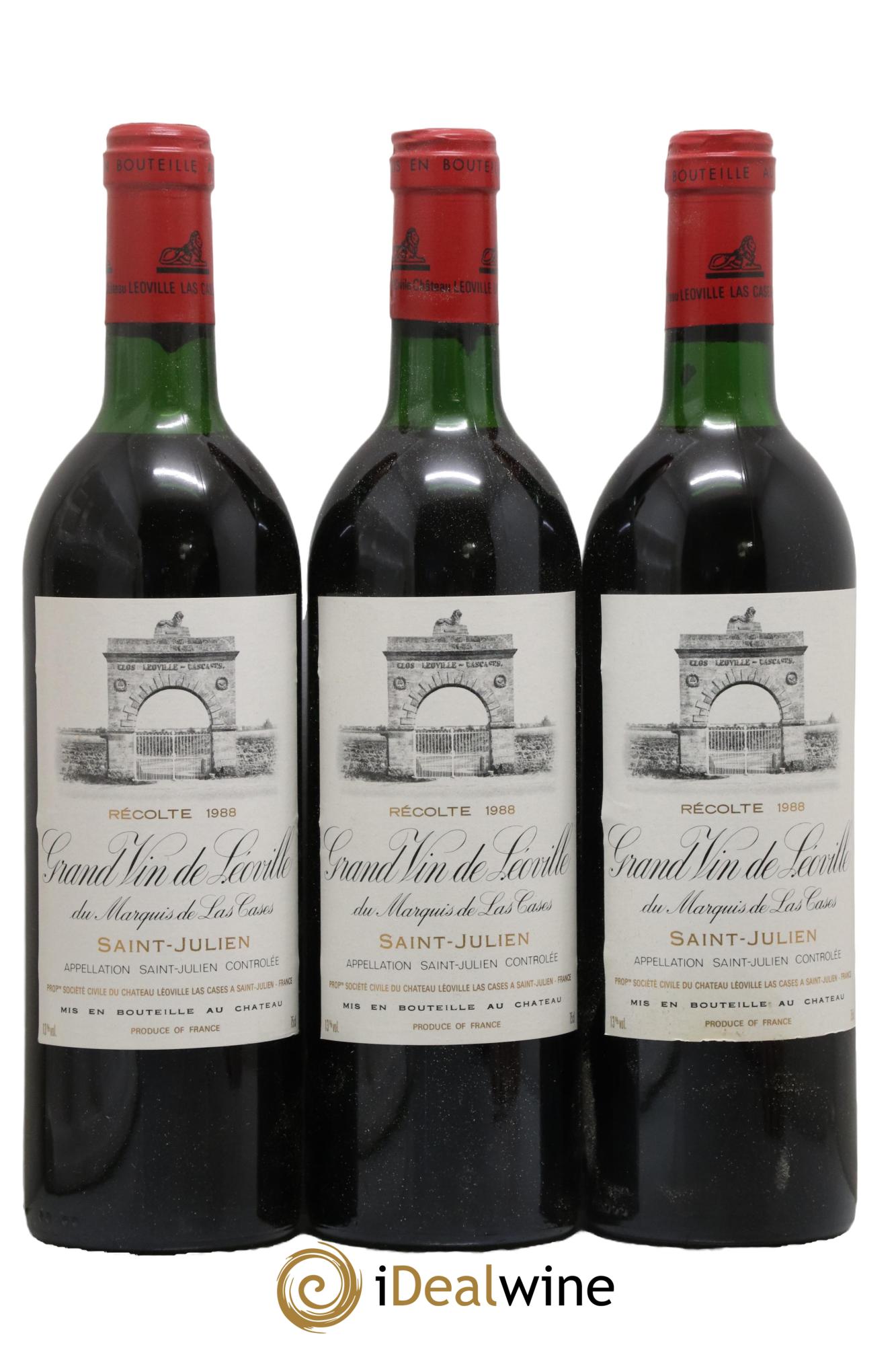 Château Léoville Las Cases 2ème Grand Cru Classé 1988 - Lot de 3 bouteilles - 0