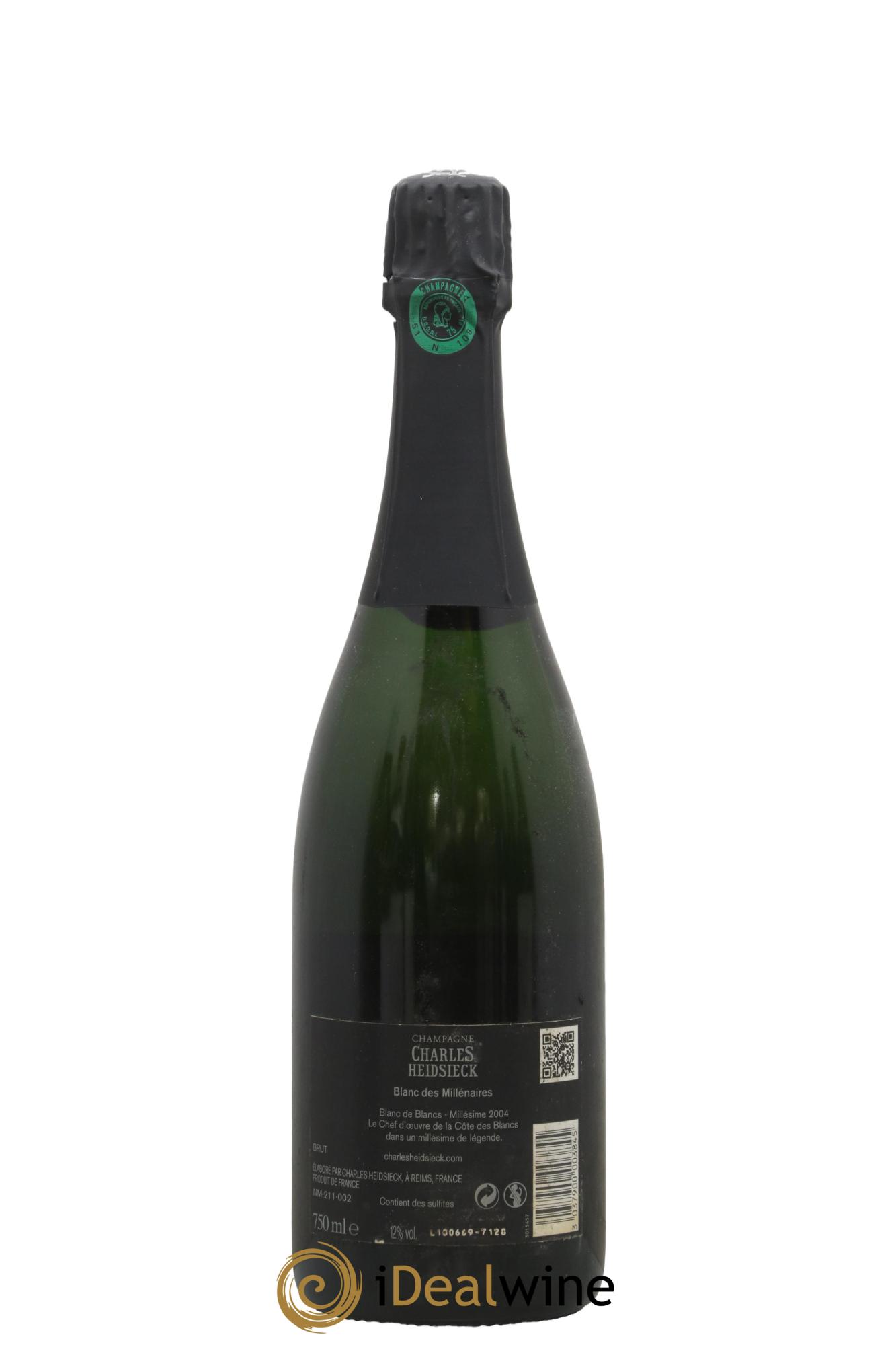 Blanc de Blancs Blanc des Millénaires Brut Charles Heidsieck 2004 - Posten von 1 Flasche - 1