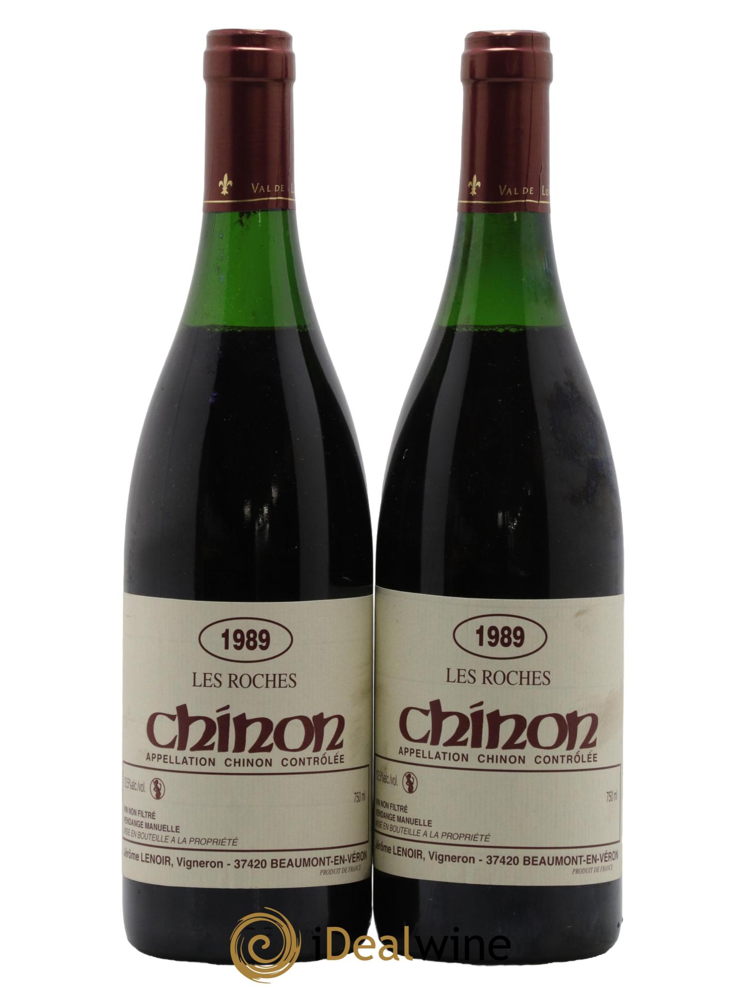 Chinon Les Roches Lenoir (Domaine) 1989 - Lot de 2 bouteilles - 0