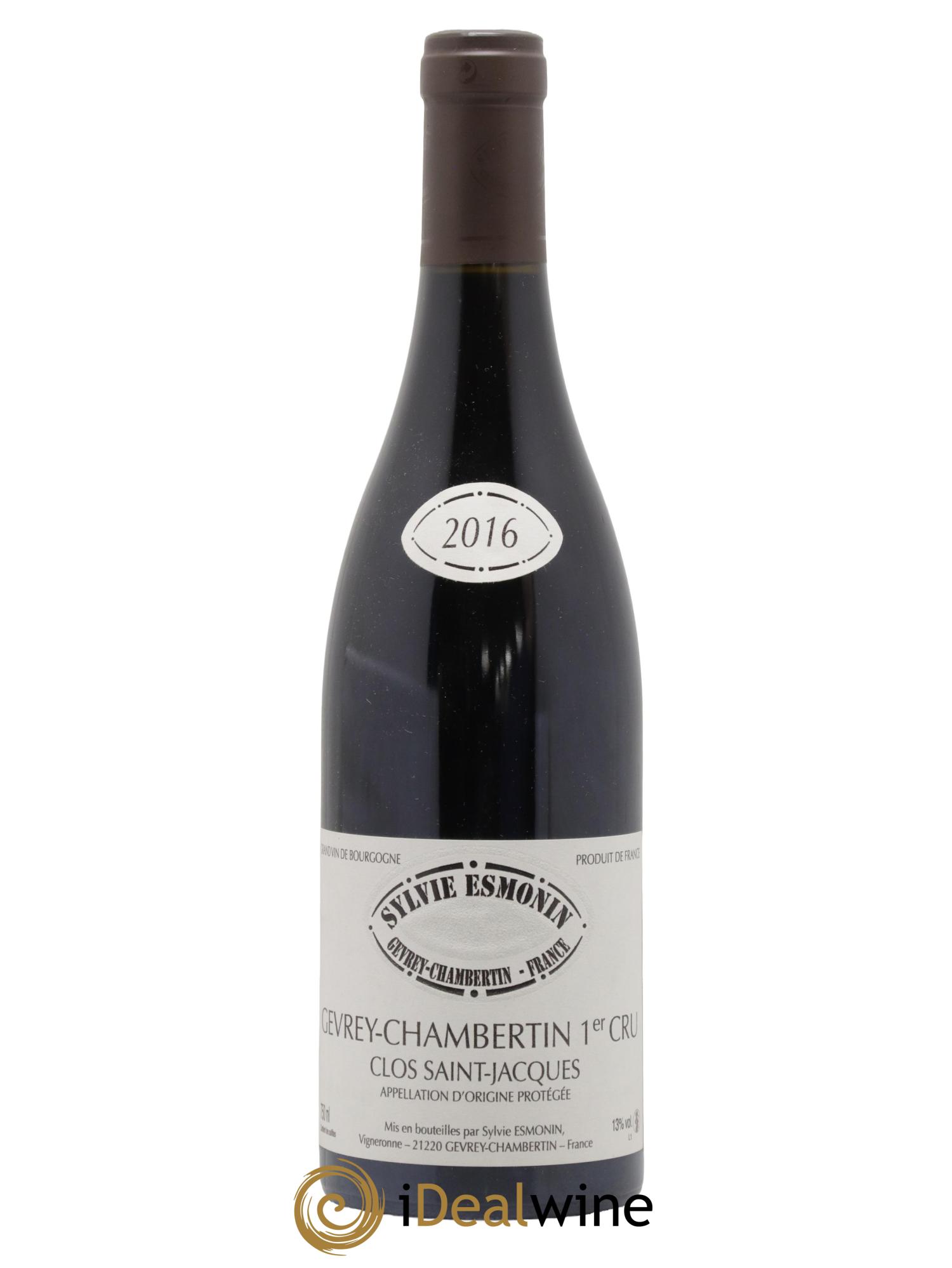 Gevrey-Chambertin 1er Cru Clos Saint Jacques Sylvie Esmonin 2016 - Lot de 1 bouteille - 0