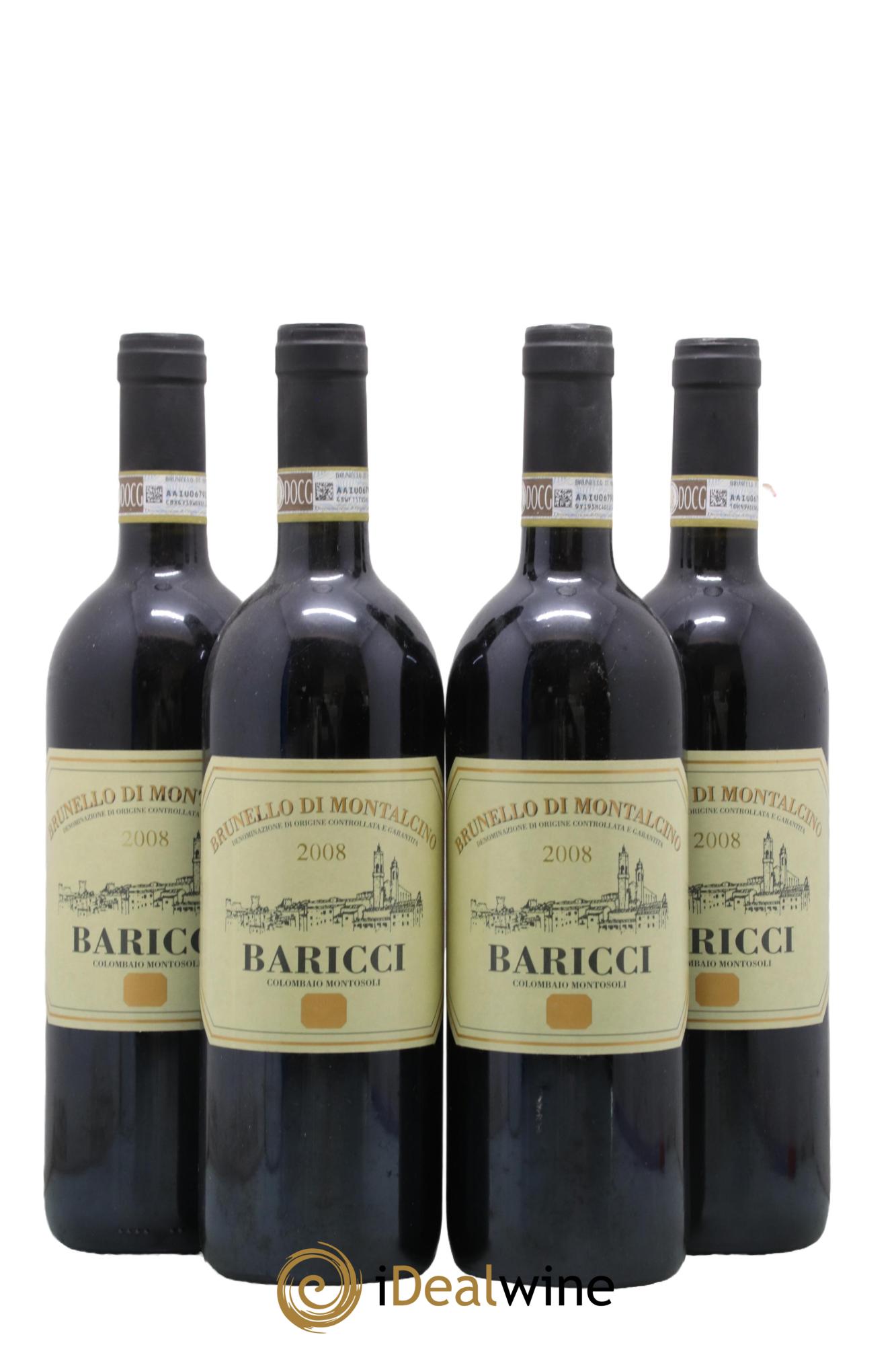 Brunello di Montalcino Baricci 2008 - Lot de 4 bouteilles - 0