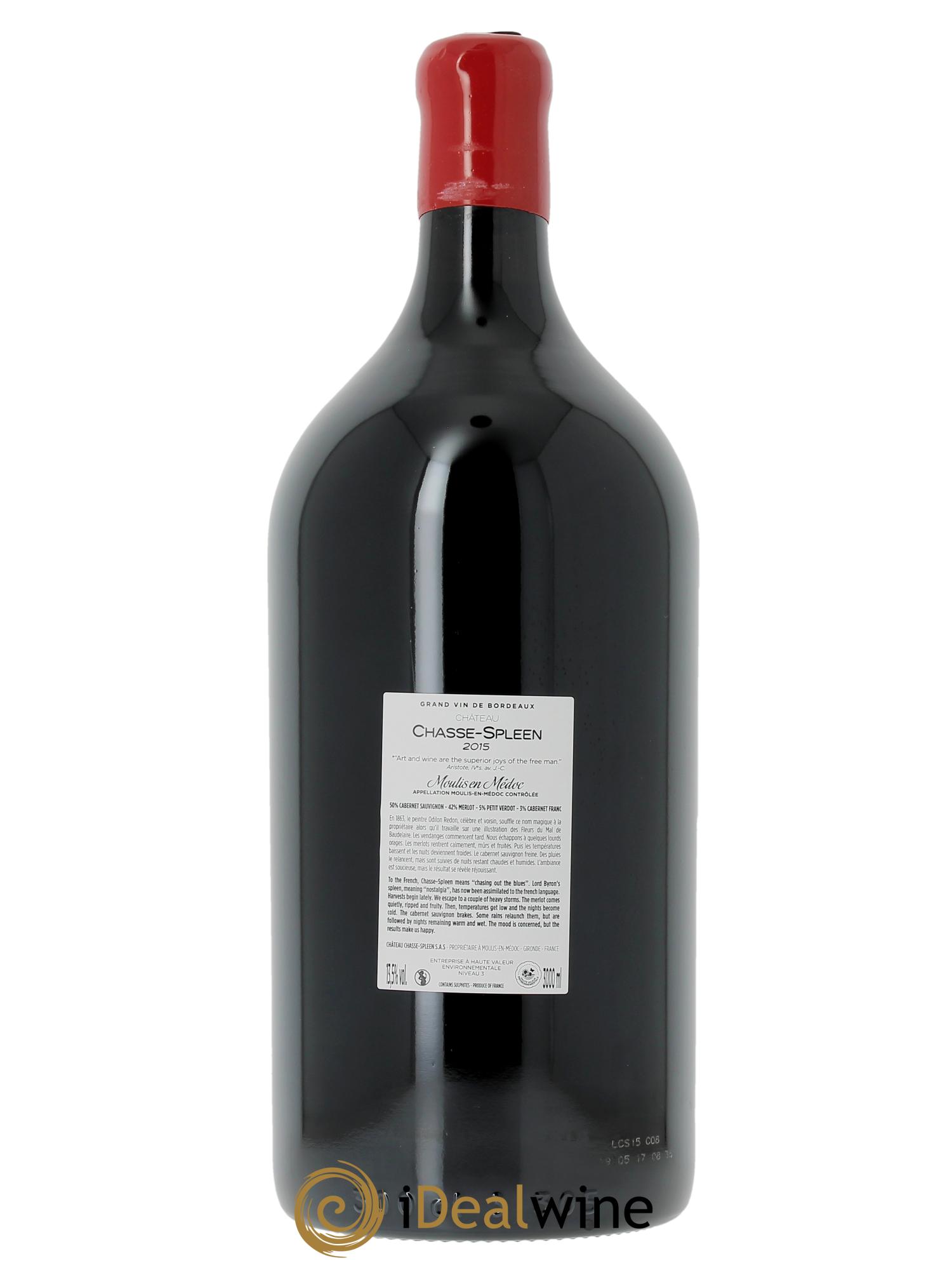 Château Chasse Spleen (Original-holzkiste ab 3 Fl.) 2015 - Posten von 1 Doppel-Magnum - 1