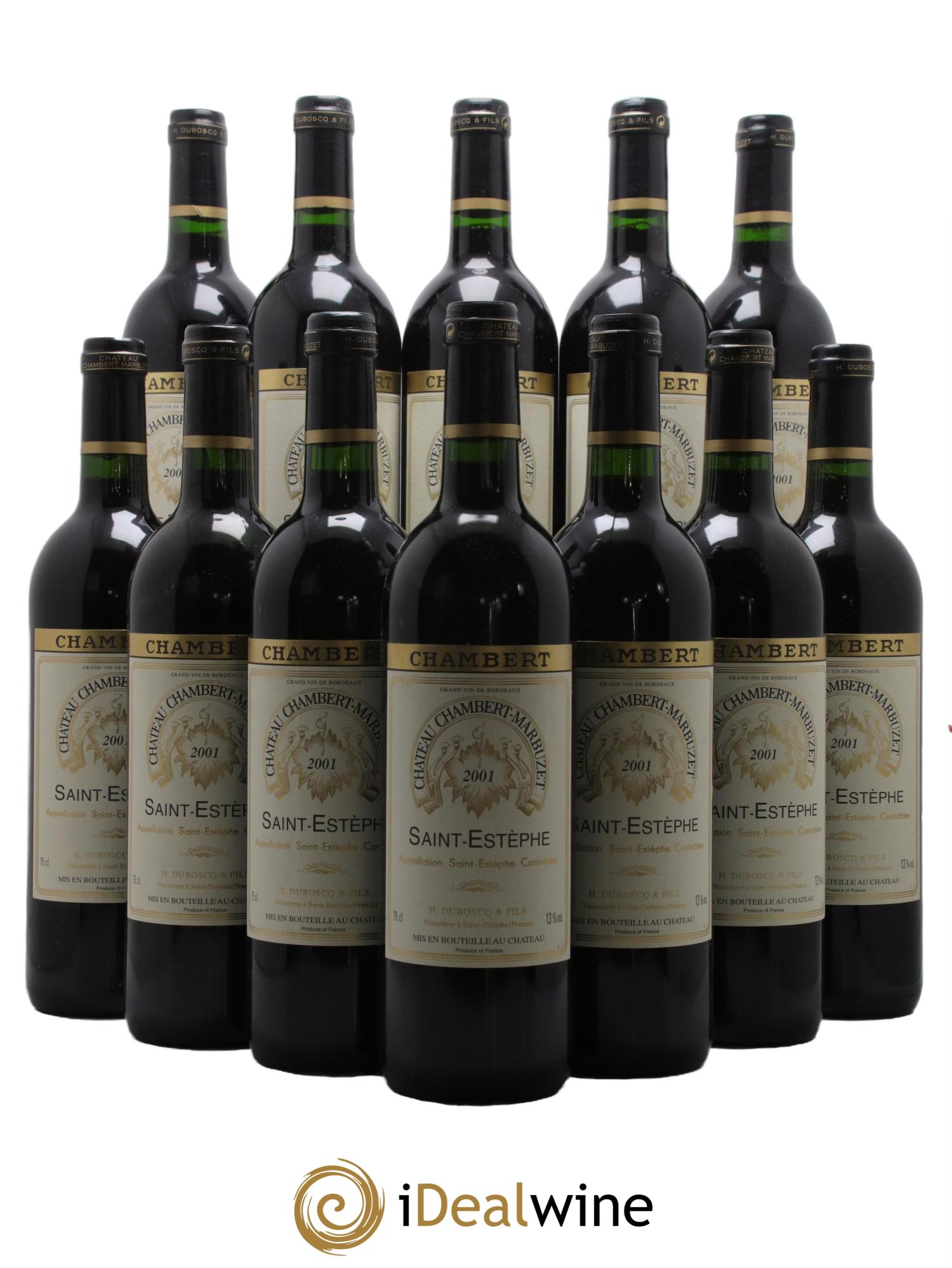 Château Chambert-Marbuzet Cru Bourgeois 2001 - Lot de 12 bouteilles - 0