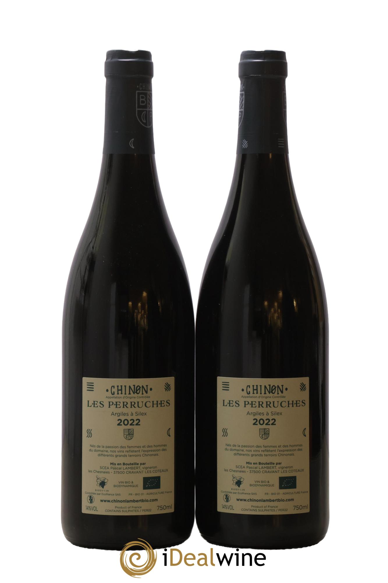 Chinon Les Perruches Domaine Lambert 2022 - Lot de 2 bouteilles - 1