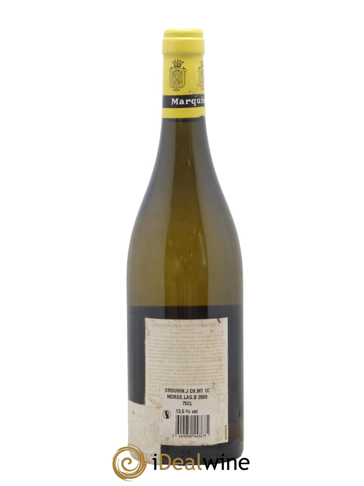 Chassagne-Montrachet 1er Cru Morgeot - Marquis de Laguiche Joseph Drouhin 2009 - Lot de 1 bouteille - 1