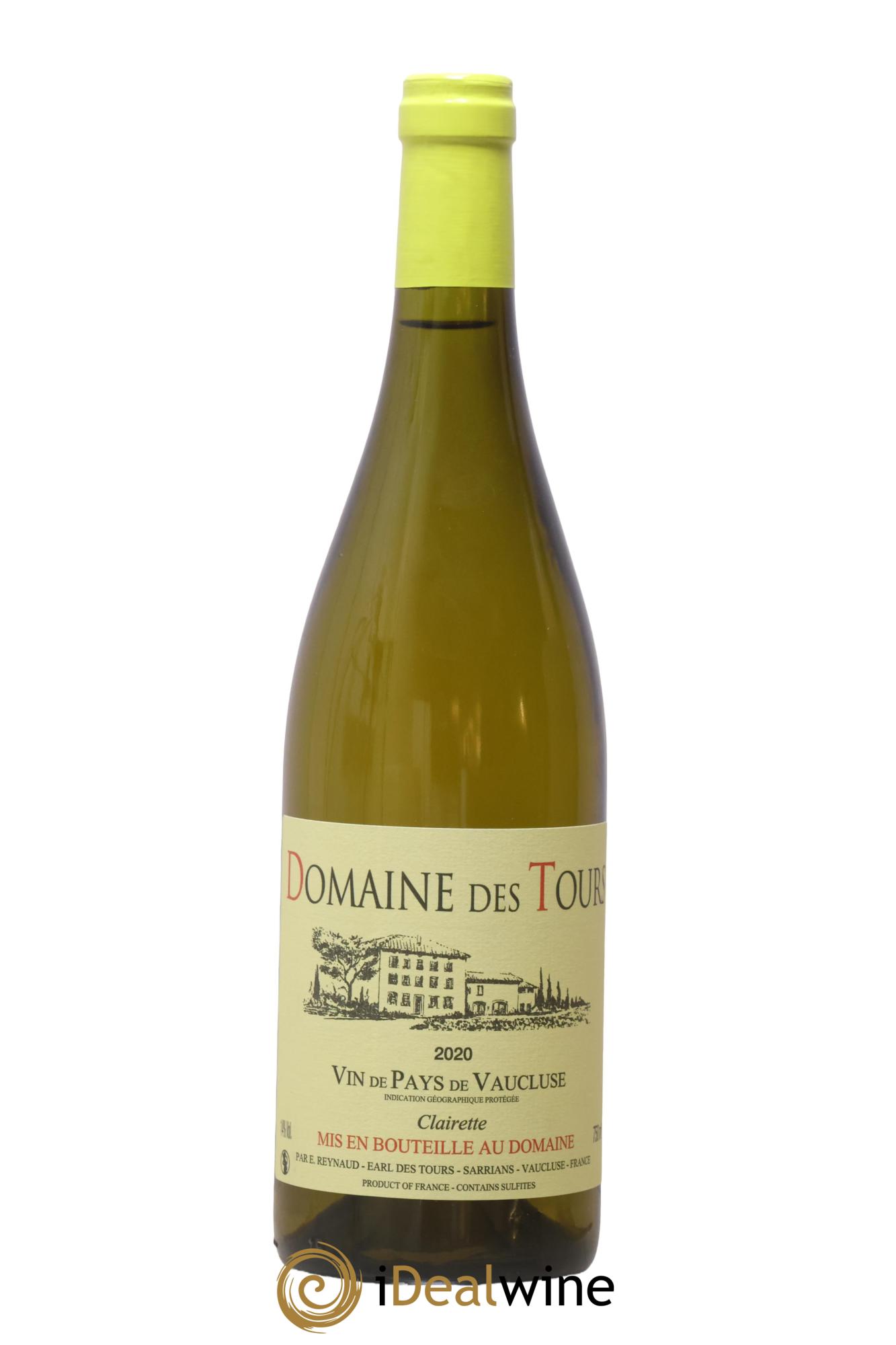 IGP Vaucluse (Vin de Pays de Vaucluse) Domaine des Tours Clairette Emmanuel Reynaud 2020 - Lotto di 1 bottiglia - 0