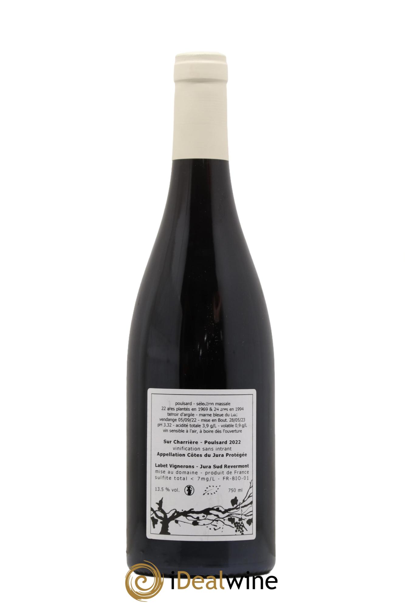 Côtes du Jura Poulsard Sur Charrière Romain - Julien - Charline Labet 2022 - Lot de 1 bouteille - 1
