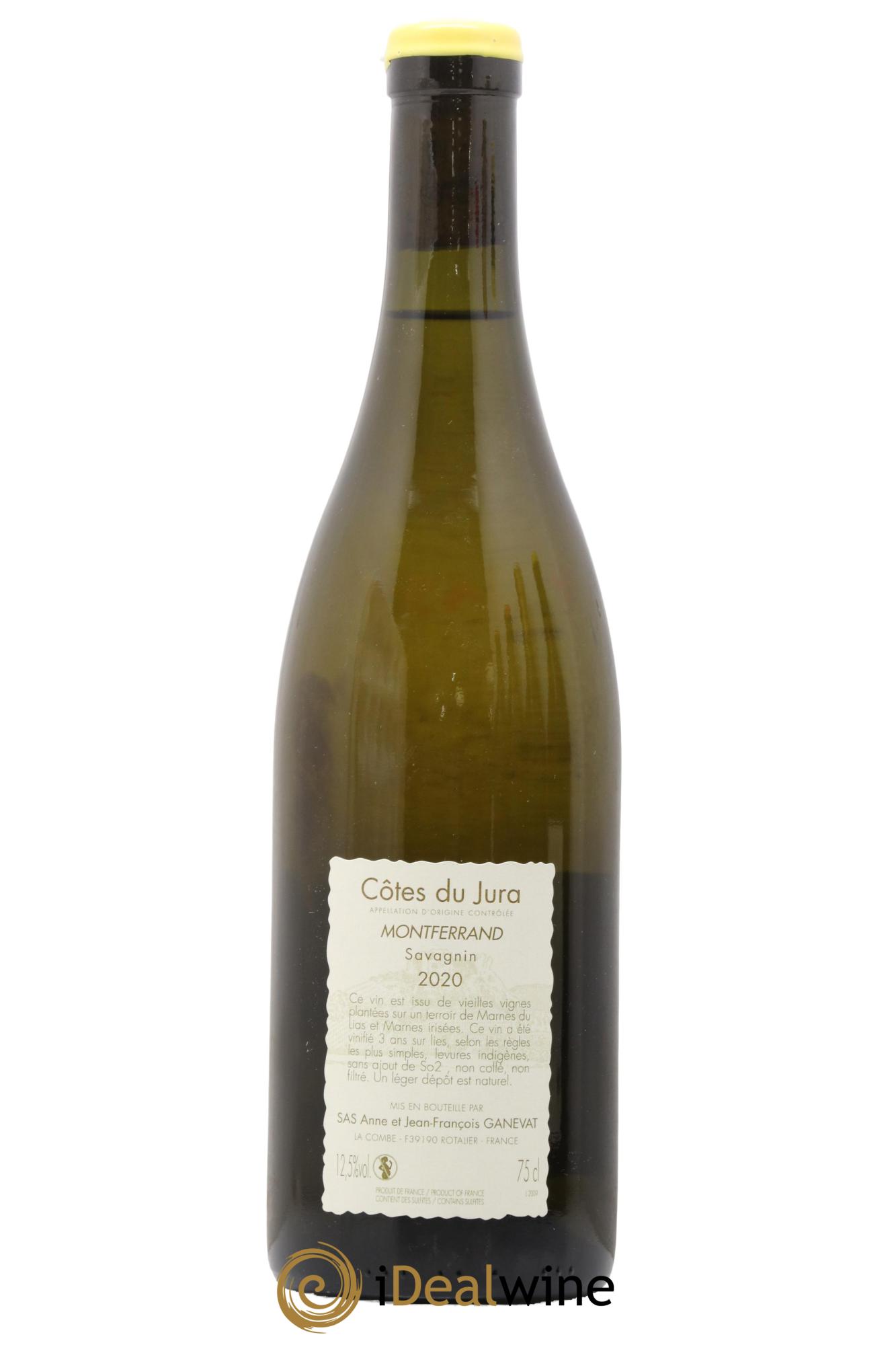 Côtes du Jura Montferrand savagnin Anne et Jean François Ganevat 2020 - Lot de 1 bouteille - 1