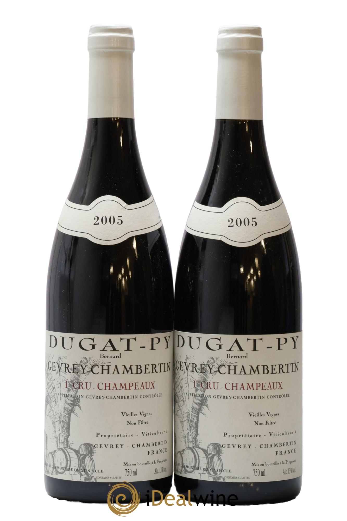 Gevrey-Chambertin 1er Cru Champeaux Dugat-Py 2005 - Lot de 2 bouteilles - 0