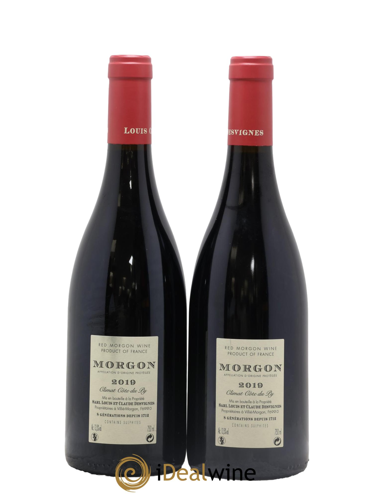 Morgon Côte du Py Louis-Claude Desvignes 2019 - Lot de 2 bouteilles - 1