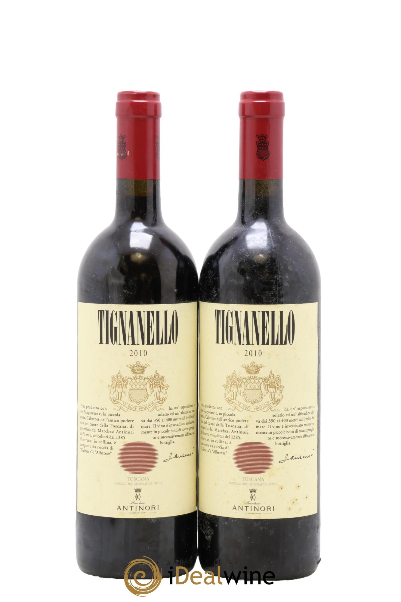 Toscana IGT Tignanello Tenuta Tignanello - Marchesi Antinori 2010 - Lot de 2 bouteilles - 0