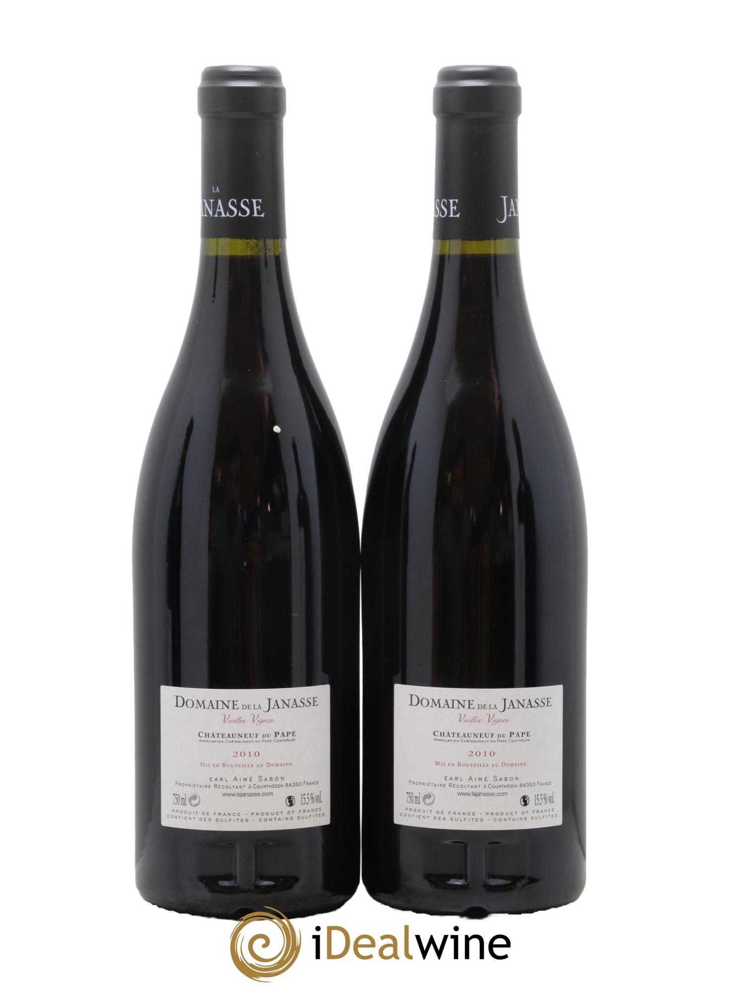 Châteauneuf-du-Pape Cuvée Vieilles Vignes La Janasse (Domaine de) 2010 - Posten von 2 Flaschen - 1
