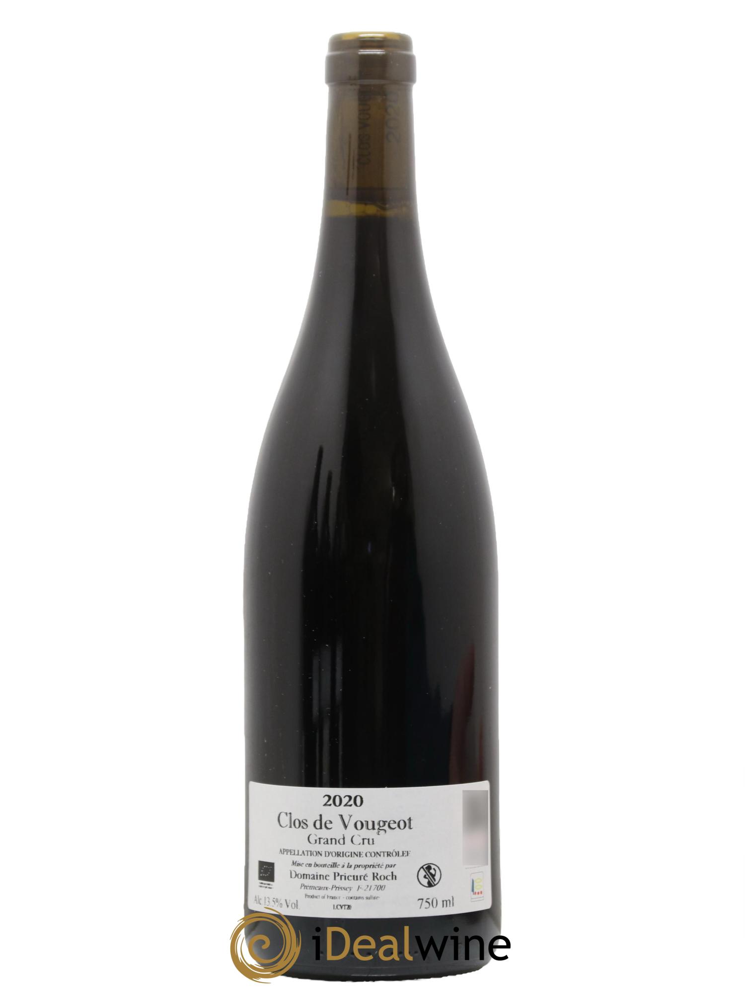 Clos de Vougeot Grand Cru Prieuré Roch 2020 - Lot de 1 bouteille - 1