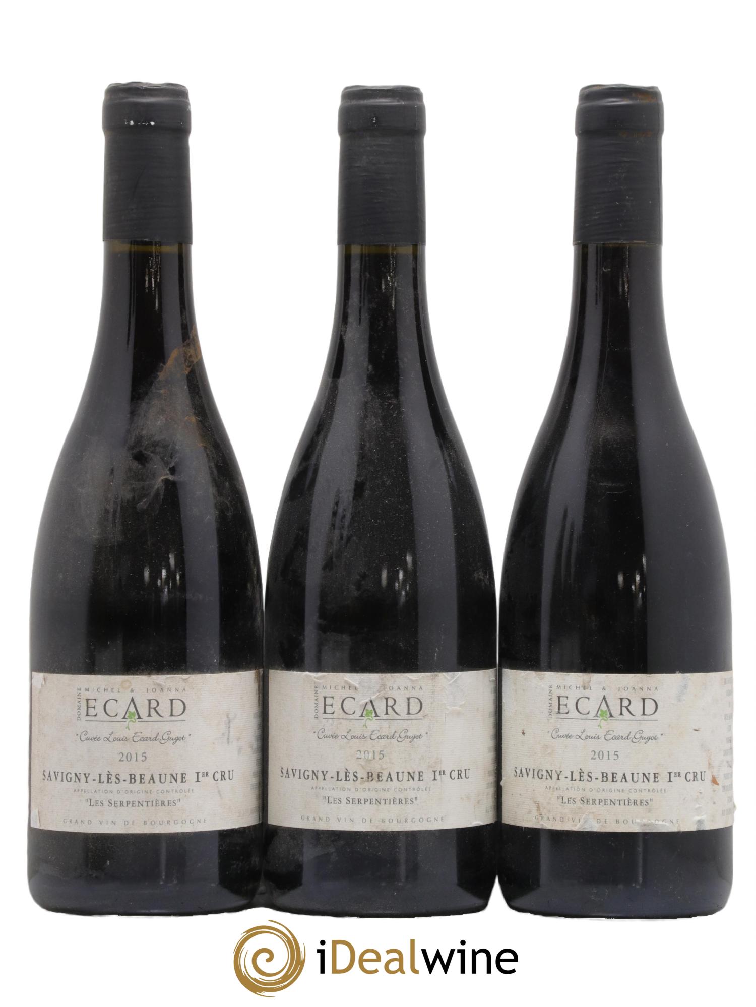 Savigny-lès-Beaune 1er Cru Les Serpentières Michel Ecard (Domaine) Cuvée Louis Ecard Guyot 2015 - Lot de 3 bouteilles - 0