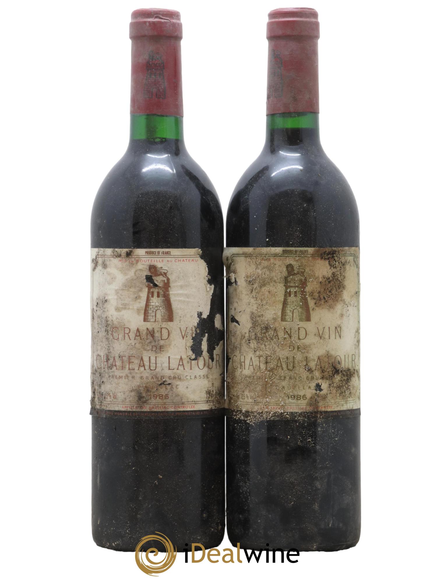 Château Latour 1er Grand Cru Classé 1986 - Lot de 2 bouteilles - 0