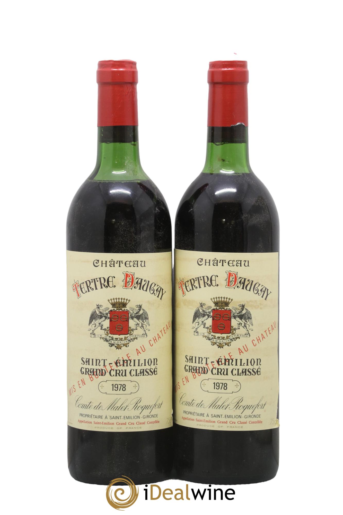 Château Tertre Daugay Grand Cru Classé 1978 - Posten von 2 Flaschen - 0