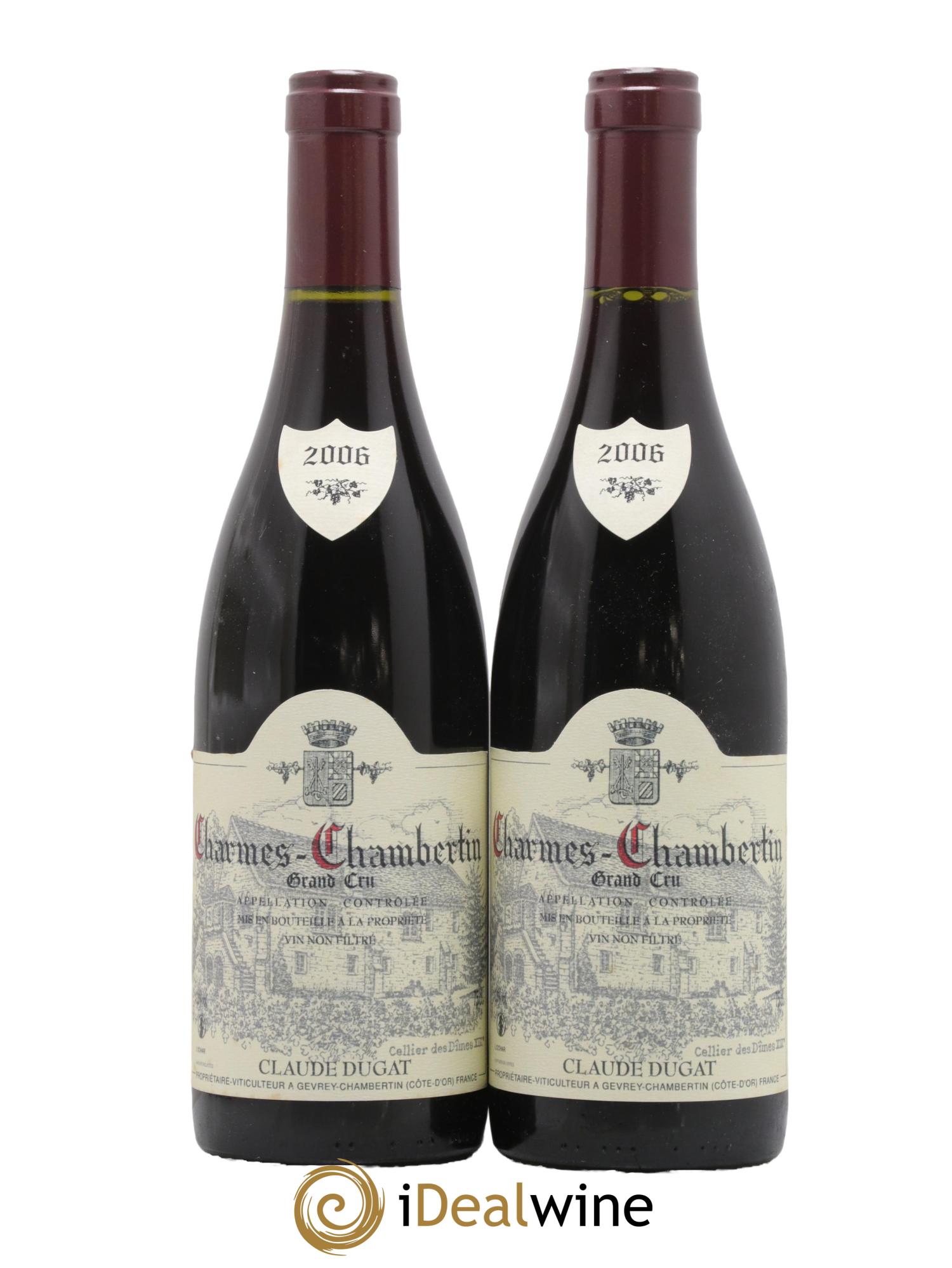 Charmes-Chambertin Grand Cru Claude Dugat 2006 - Lot de 2 bouteilles - 0