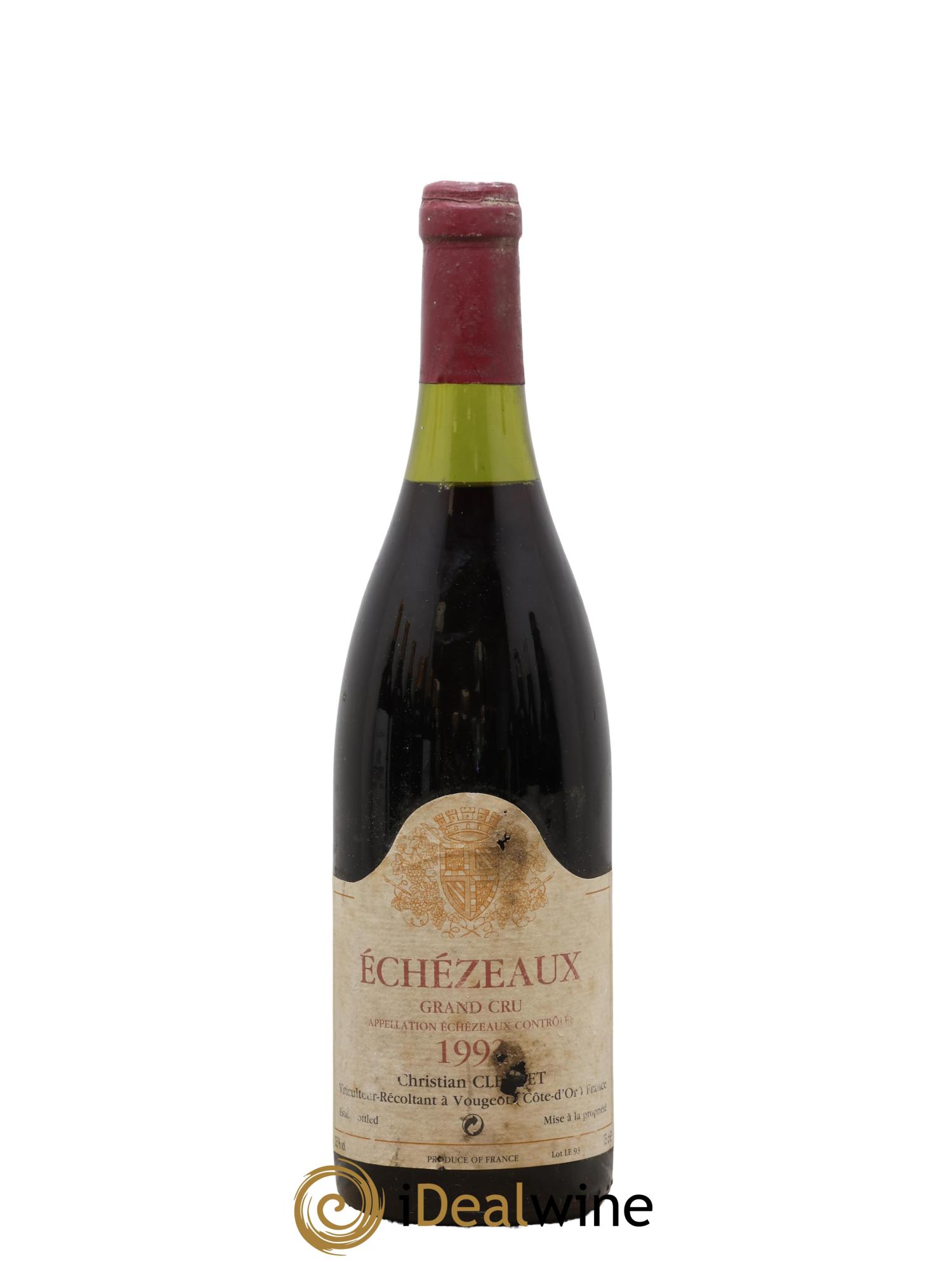 Echezeaux Grand Cru Christian Clerget 1993 - Lot de 1 bouteille - 0
