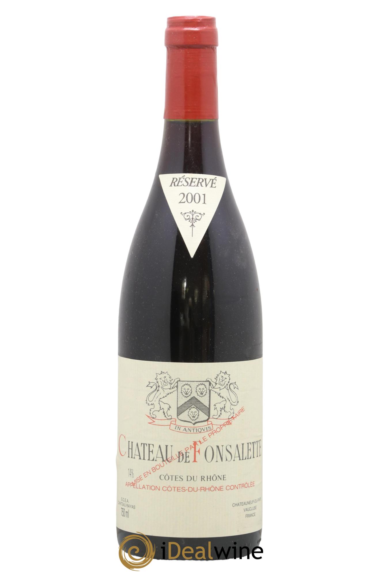 Côtes-du-Rhône Château de Fonsalette Emmanuel Reynaud 2001 - Lotto di 1 bottiglia - 0
