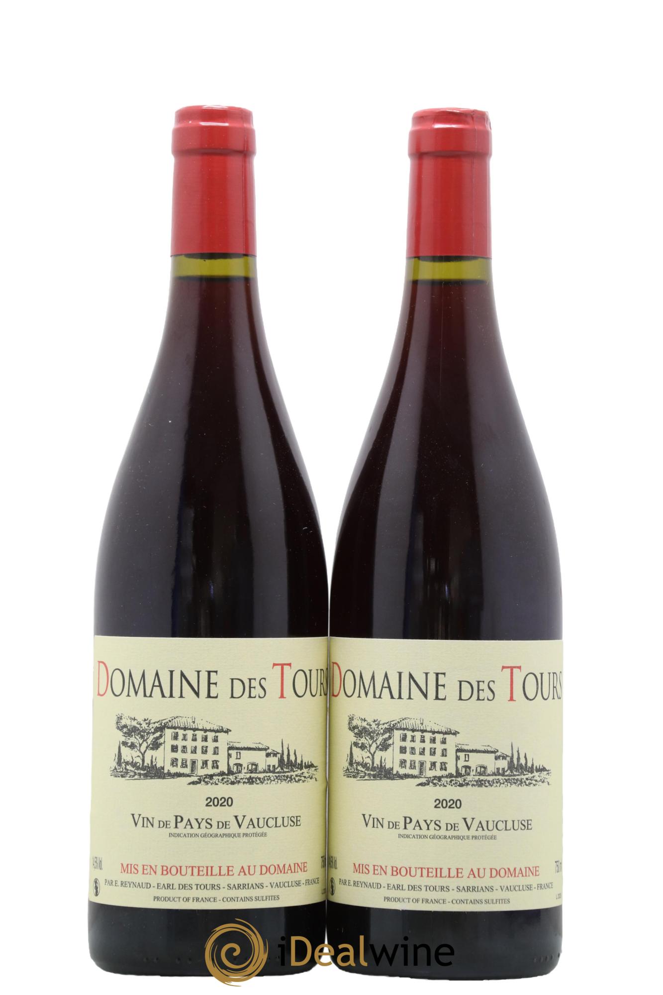 Vaucluse (Vin de Pays de Vaucluse) Domaine des Tours Emmanuel Reynaud 2020 - Lot de 2 bouteilles - 0
