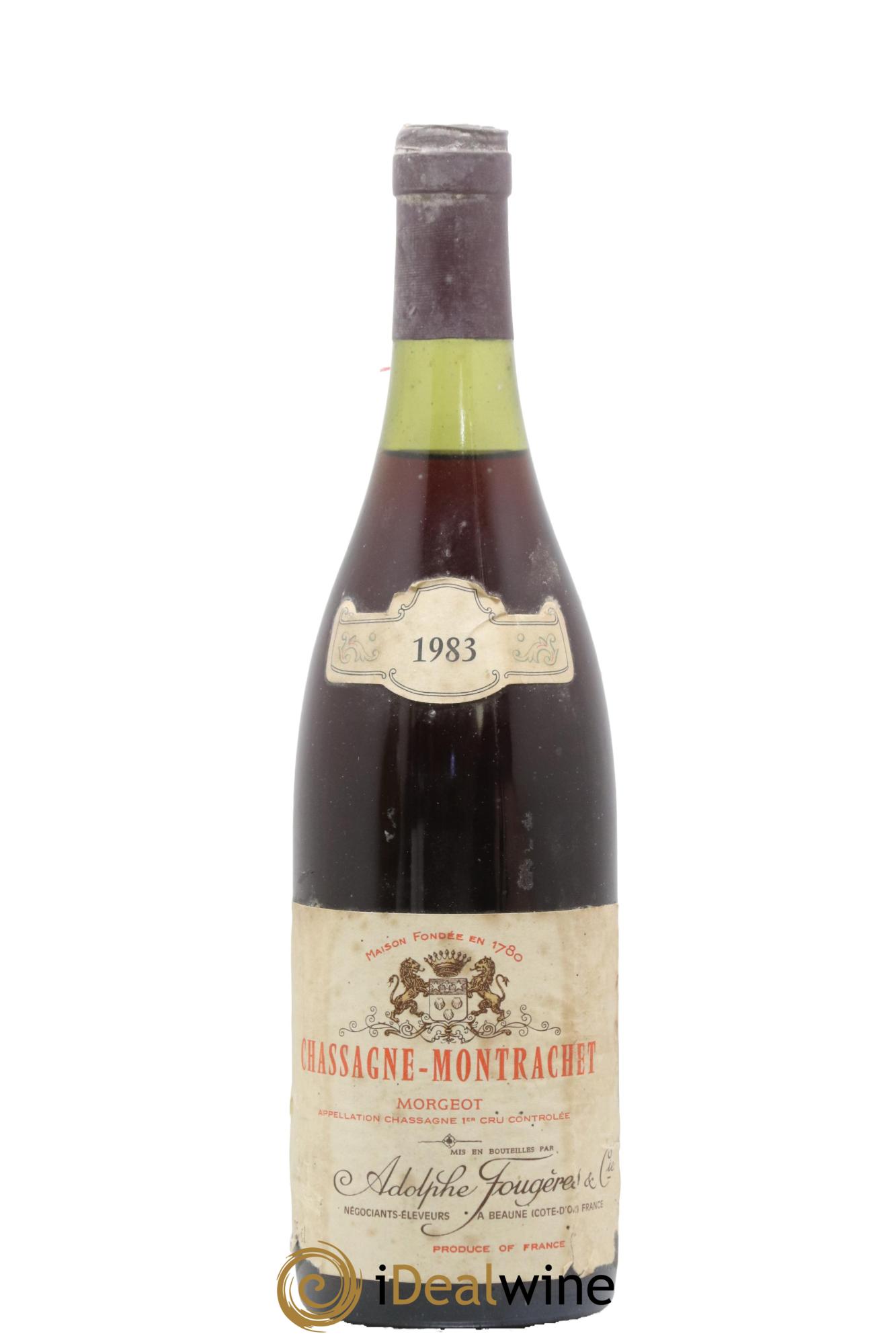Chassagne-Montrachet 1er Cru Morgeot Adolphe Fougeres Et Compagnie 1983 - Lot de 1 bouteille - 0